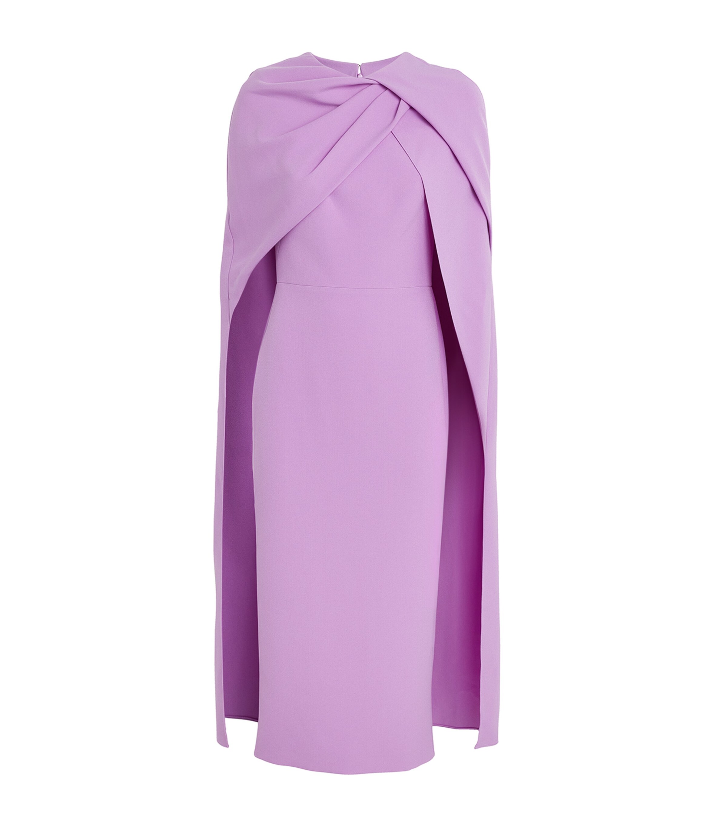 Safiyaa Purple Stretch-Crepe Cape Oria Midi Dress | Harrods US