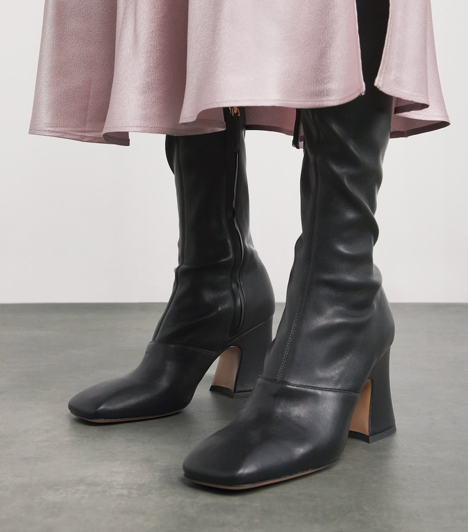 Leather Janis Over-The-Knee Boots 85 BLACK Image 2