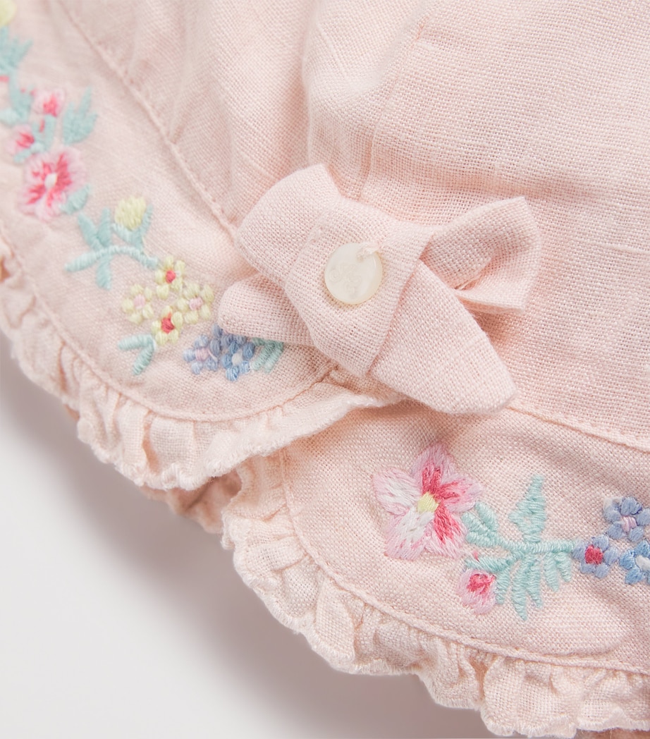 Cotton Embroidered Bonnet 31ROSE PÂLE Image 3
