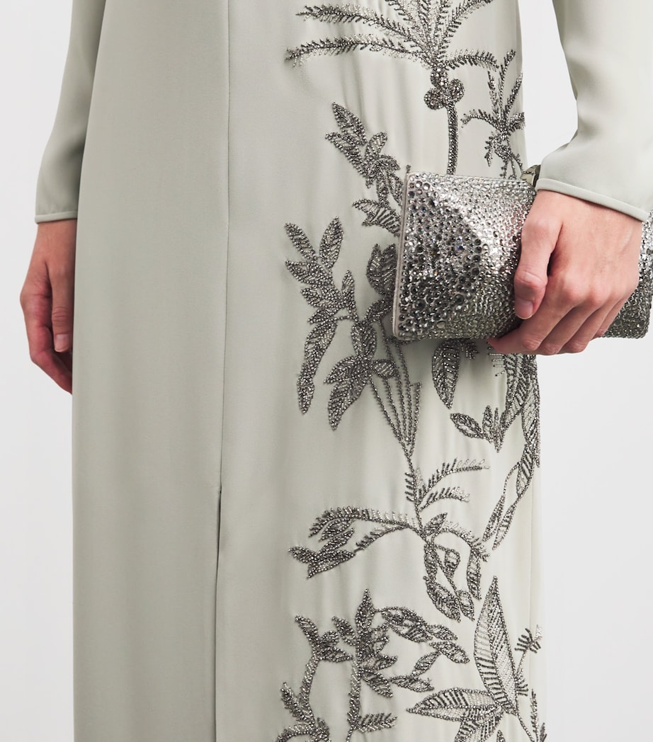 Crepe Vita Column Maxi Dress DUSTY MINT Image 4