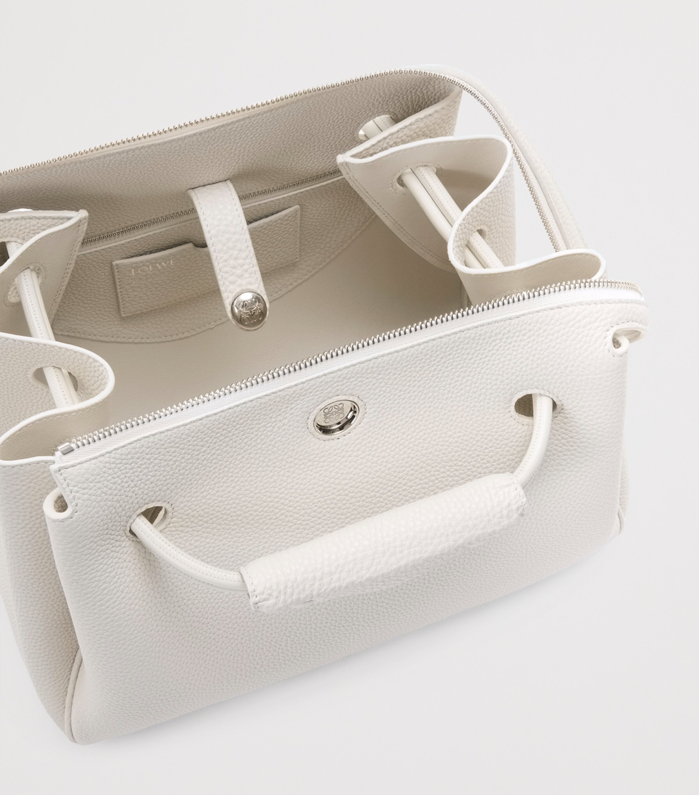 LOEWE White Medium Calfskin Madrid Shoulder Bag | Harrods US