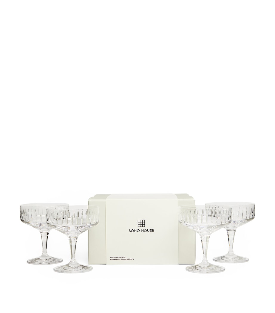 Soho Home Set of 4 Roebling Champagne Coupes (150ml) Clear Image 2