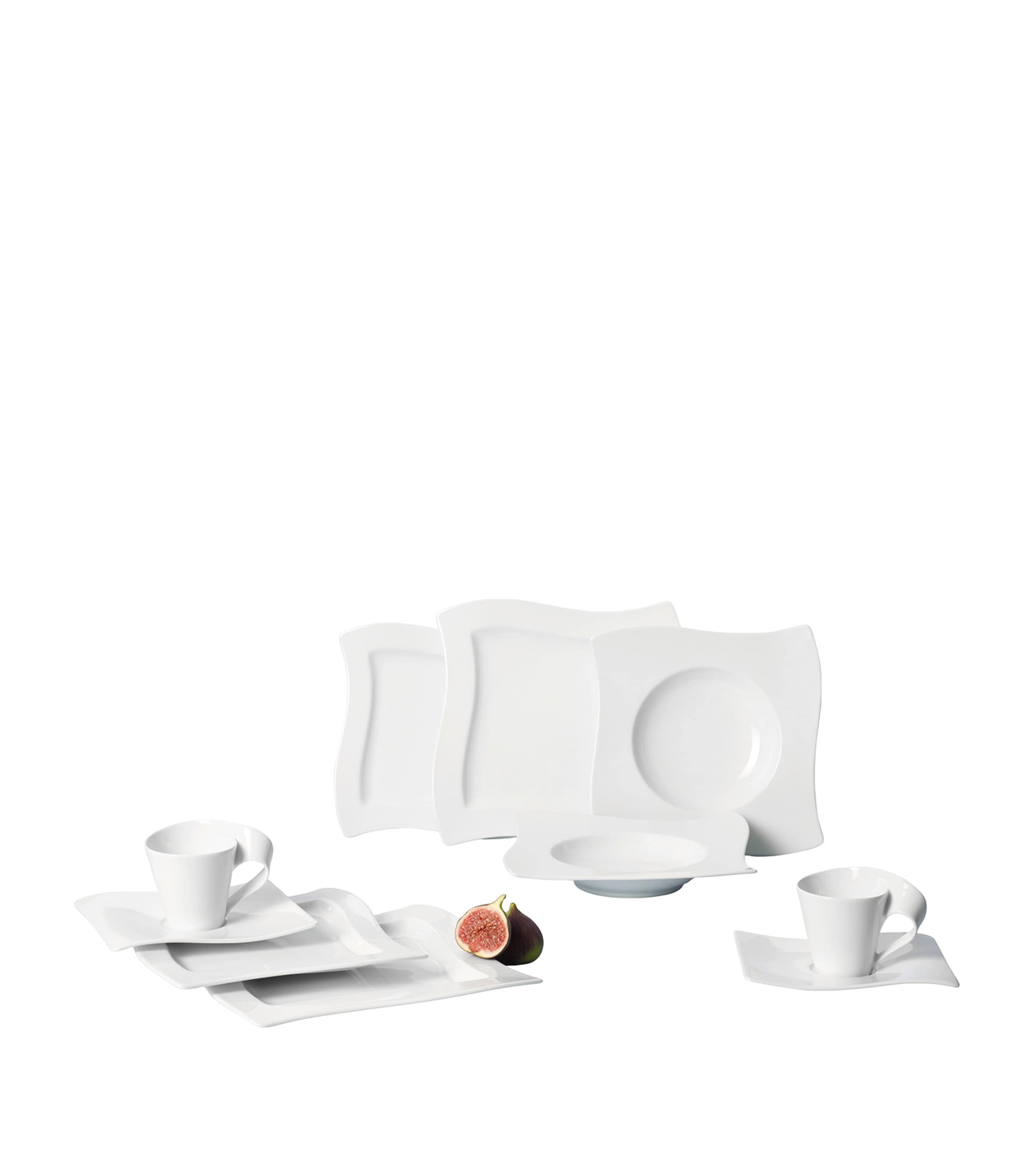 Villeroy & Boch Porcelain Newwave Dinner Set In White