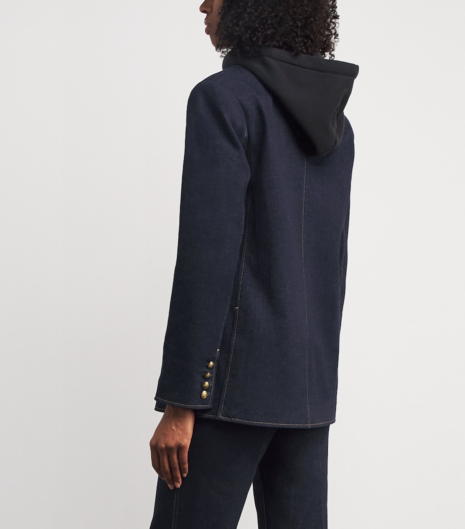 Denim Hoodie-Insert Jordan Blazer H972 DARK RINSE Image 4