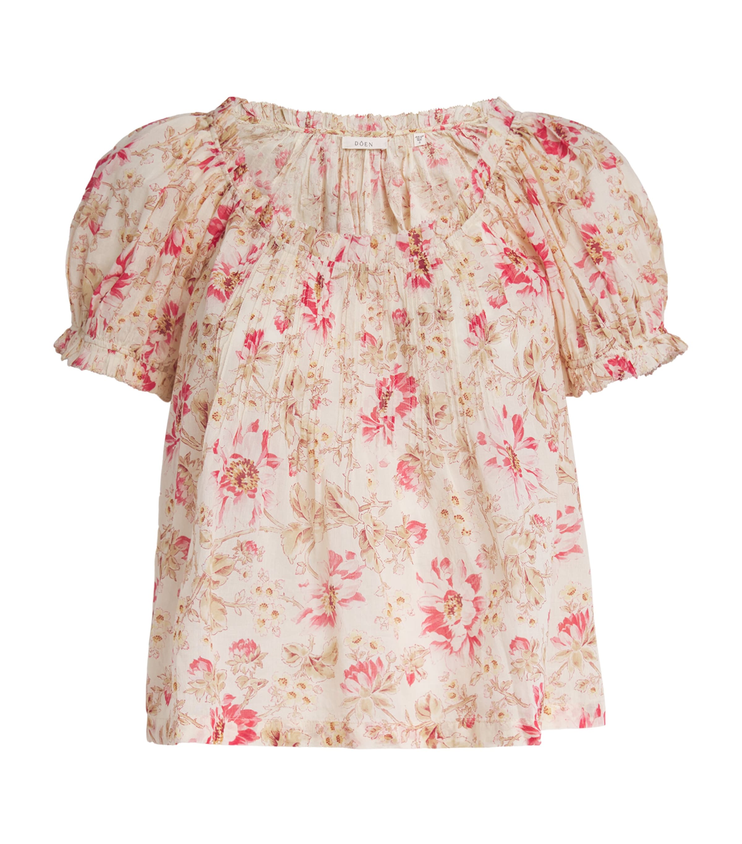 Doen Organic Cotton Floral Frederica Blouse In Multi