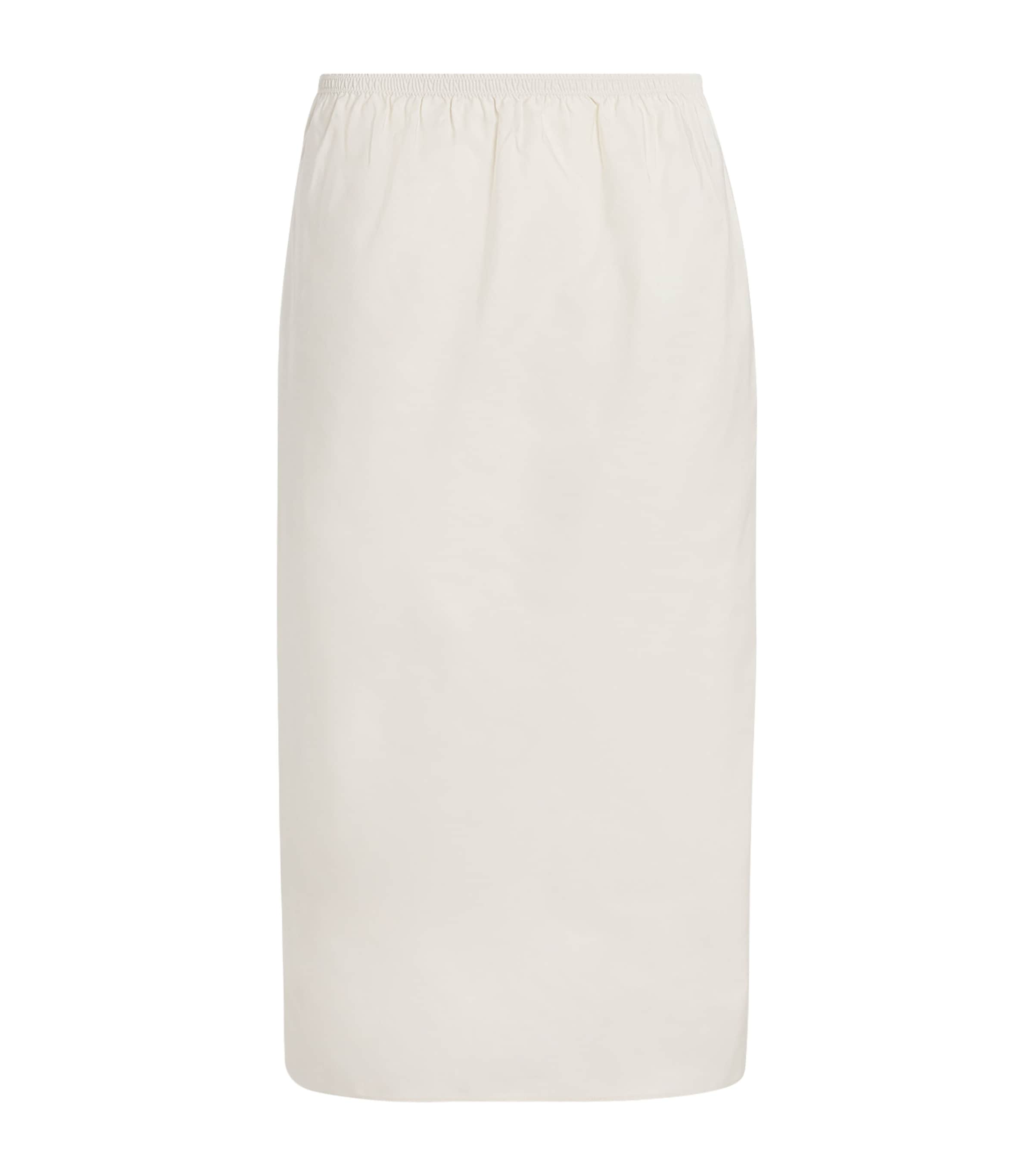 Carven Pull-on Midi Skirt In White