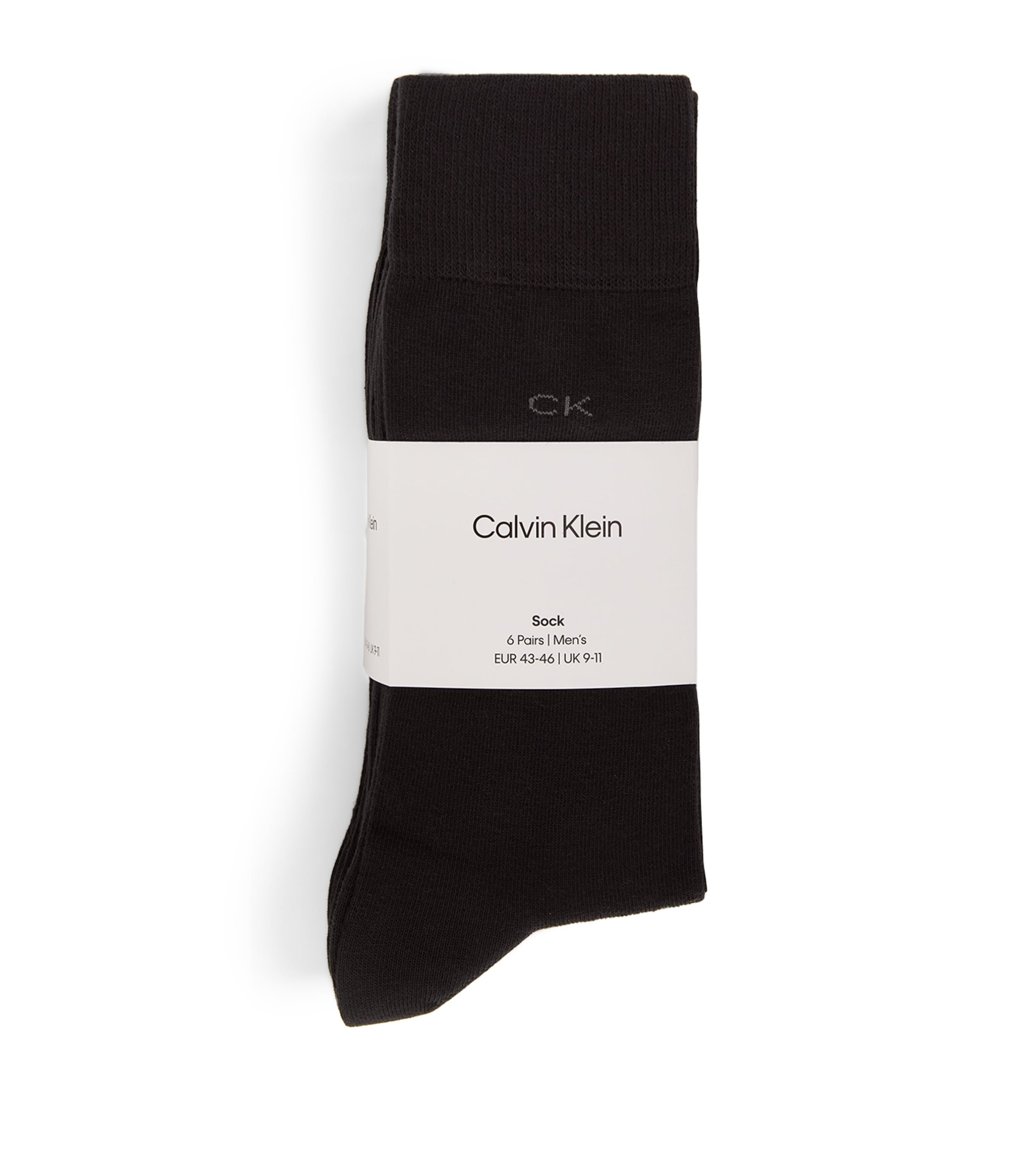 Calvin Klein Logo Socks In Black