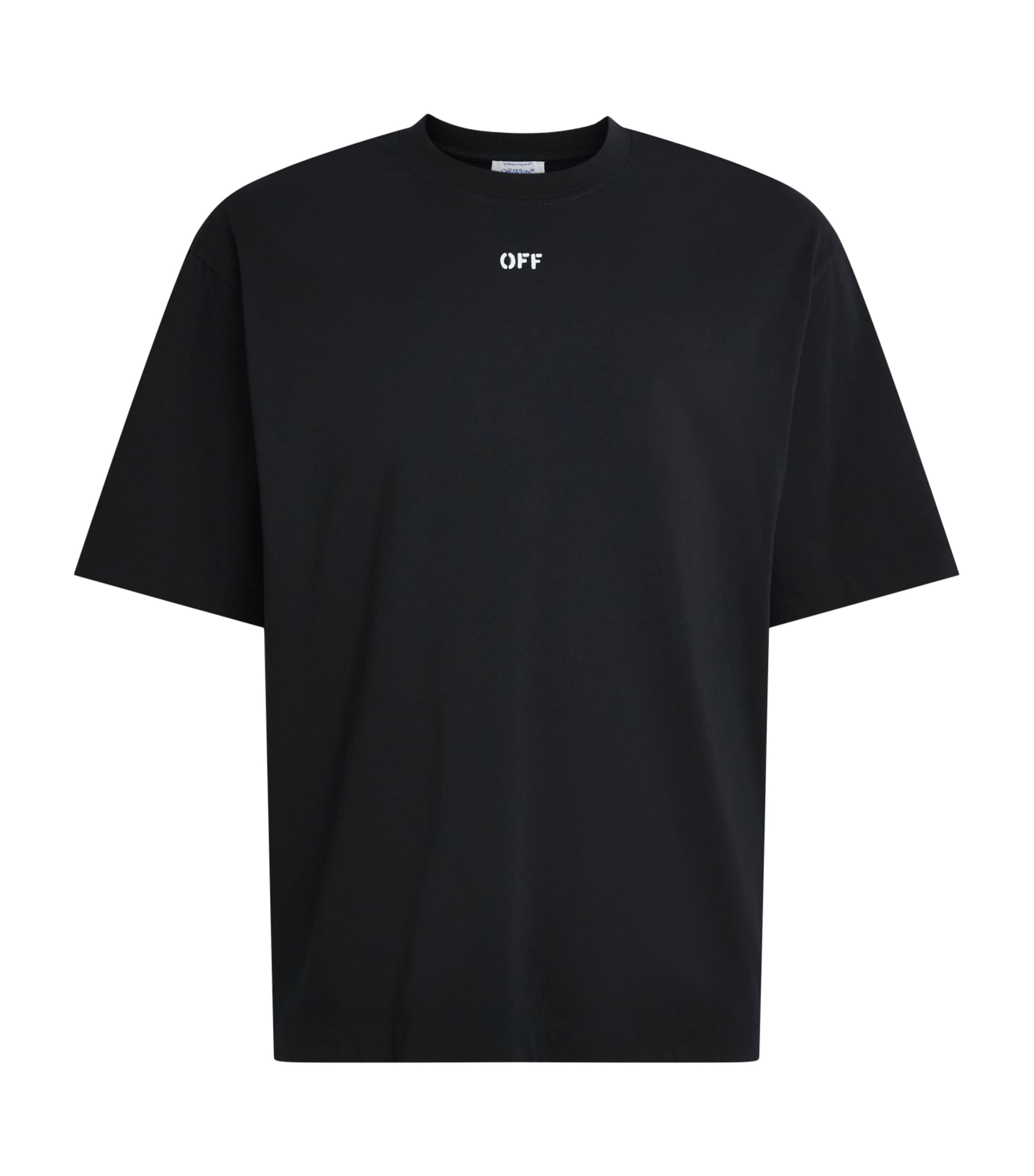 Off-White Mens Cotton Spray Arrow T-Shirt Black Image 1