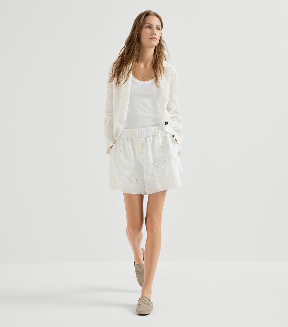 Brunello Cucinelli Womens Cotton Organza Bermuda Shorts Image 4