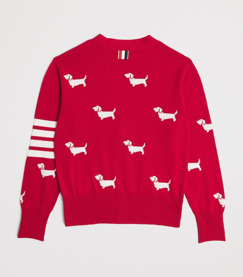 Cotton Dog Cardigan (2-12 Years) RED Image 2
