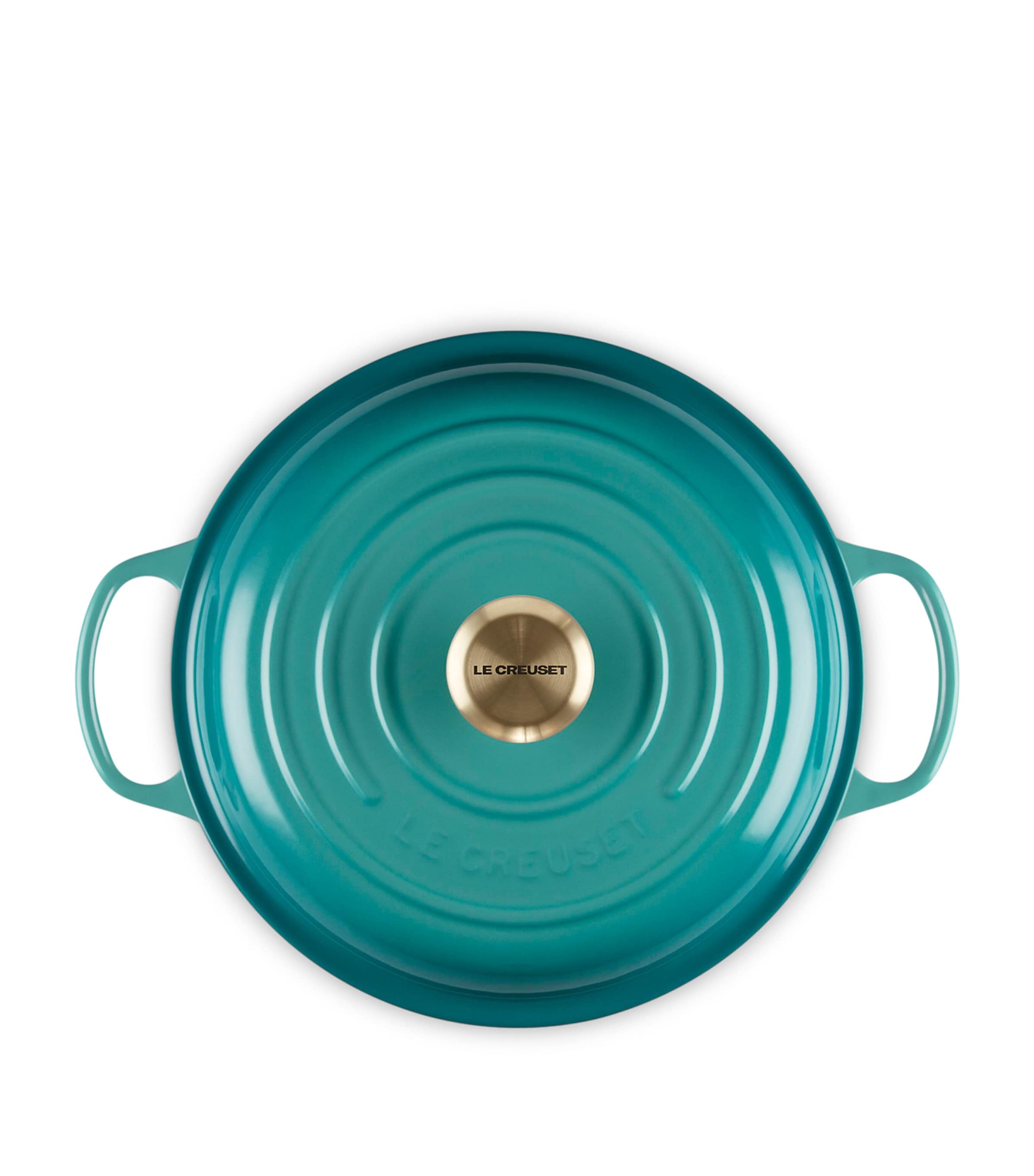 Le Creuset Cast Iron Shallow Casserole Dish (26cm) Bleu Riviera Image 5