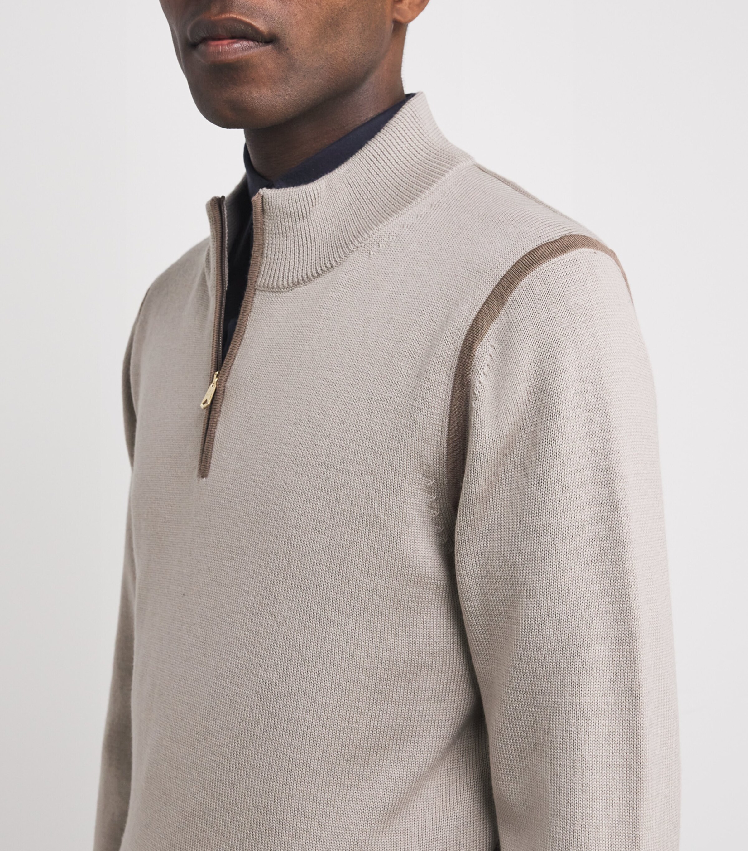 Paul Smith Mens Merino Half-Zip Sweater Image 6