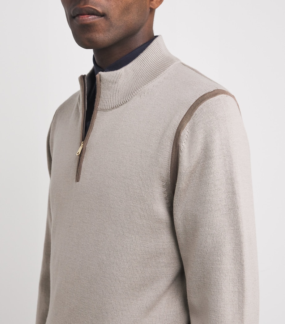 Paul Smith Mens Merino Half-Zip Sweater Image 6