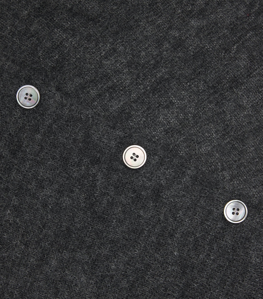 Alpaca-Blend Evening Polo Cardigan CHARCOAL MELANGE Image 5