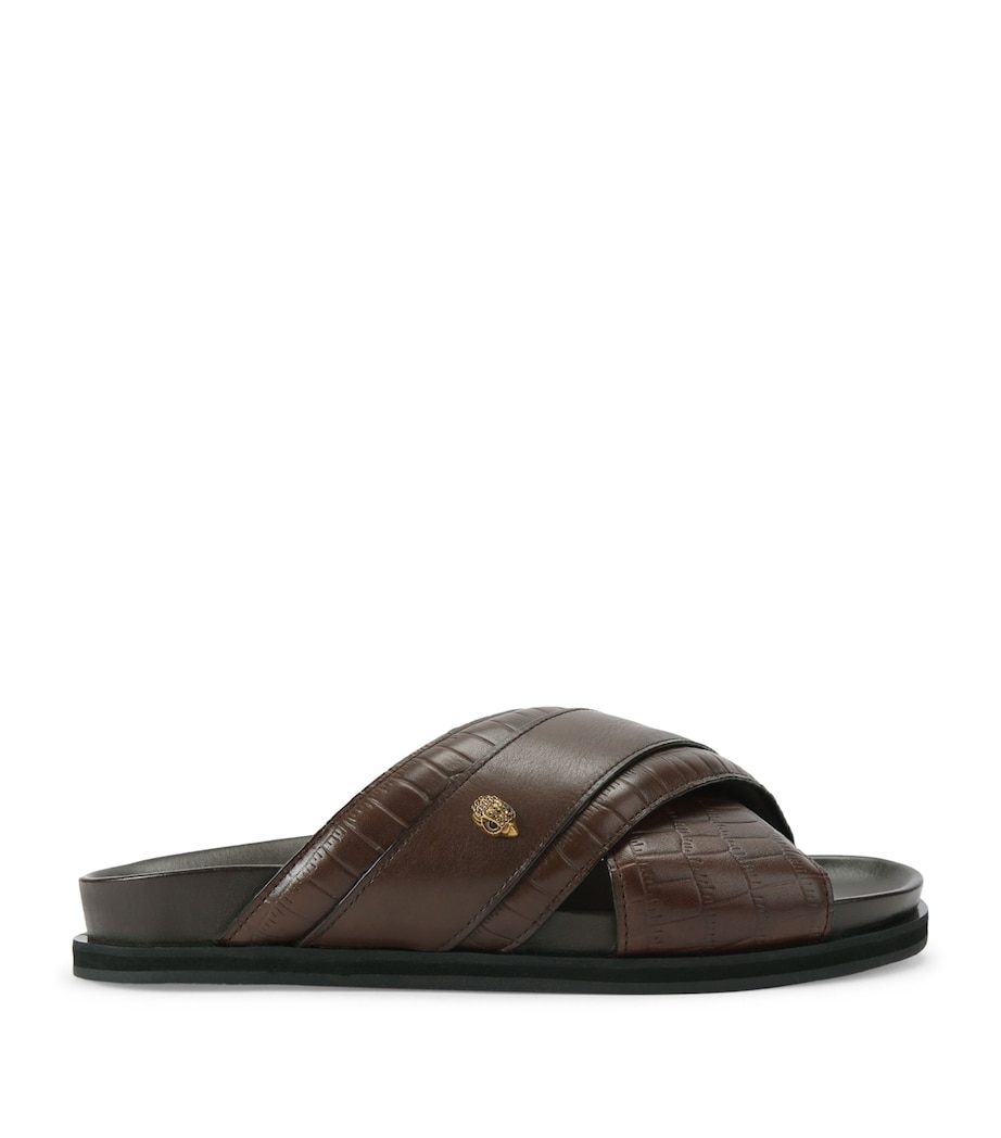 Kurt Geiger London Leather Baron Sandals Dk.brn Com Image 1