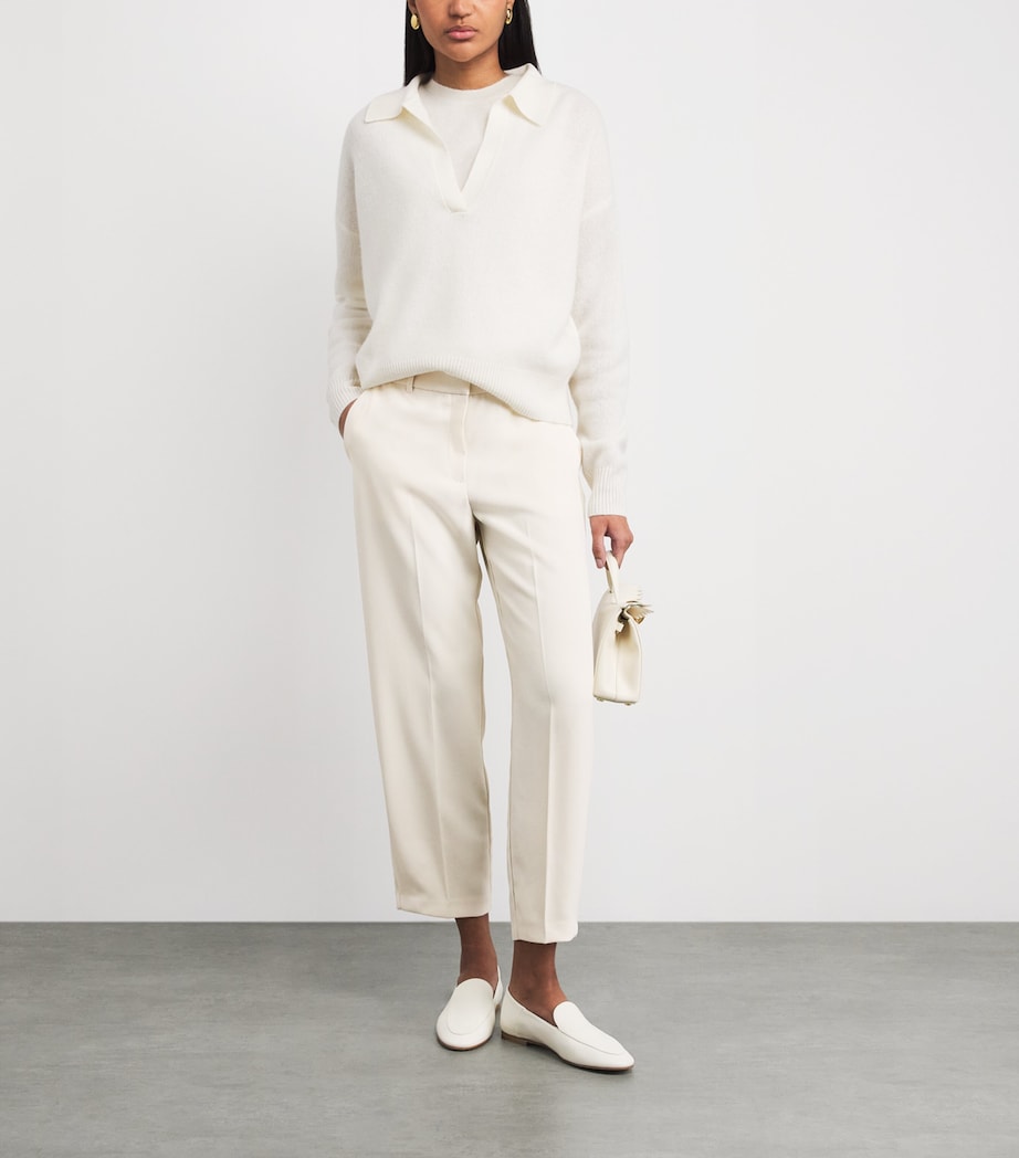 Stylein Womens Crepe Bergio Trousers Ivory Image 2