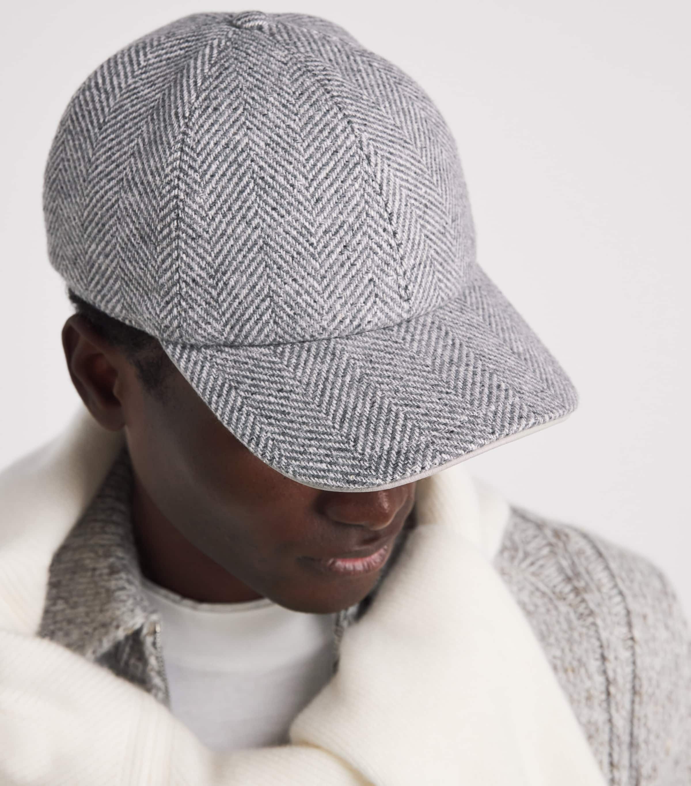 Eleventy Cashmere-Silk Capello Baseball Cap Grigio Medio E Grigi Image 2