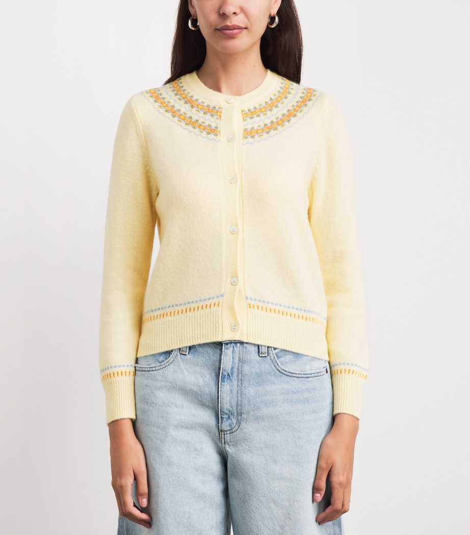 DÔEN Womens Wool-Blend Olympe Cardigan Gateau Image 4