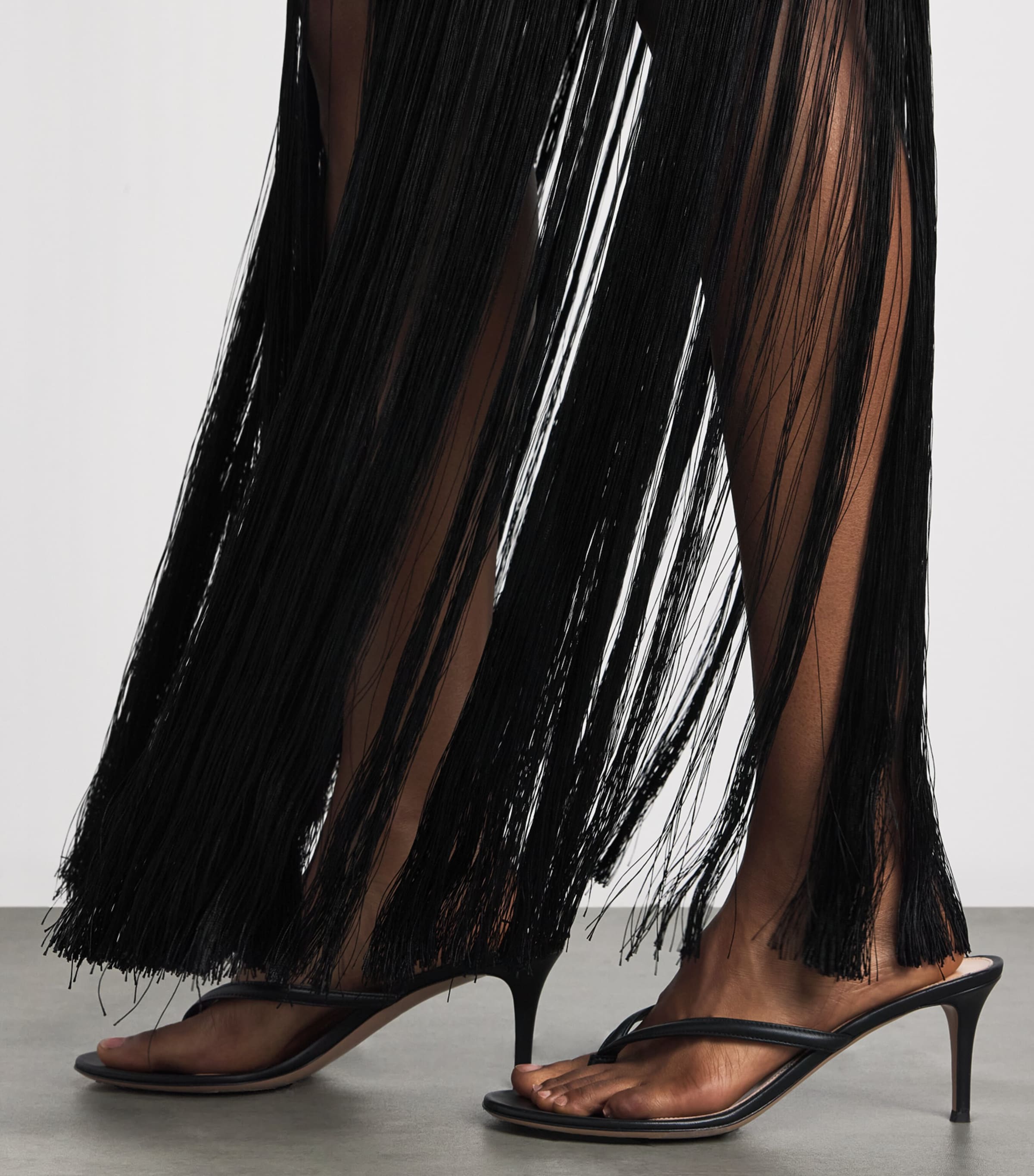 Cult Gaia Womens Fringe-Detail Noosha Maxi Dress Black Image 5