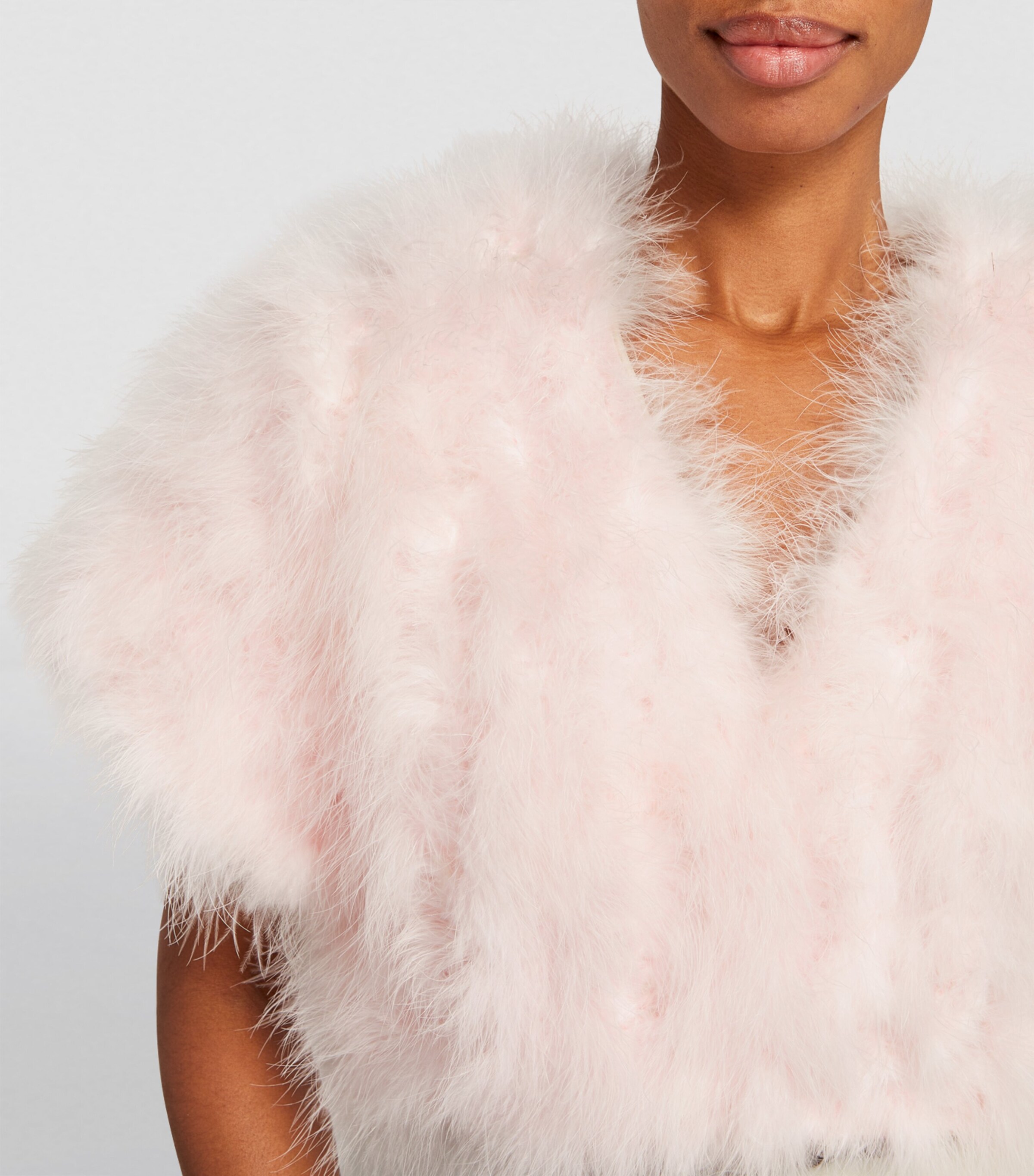 Yves Salomon Womens Feather Short Cape Image 4