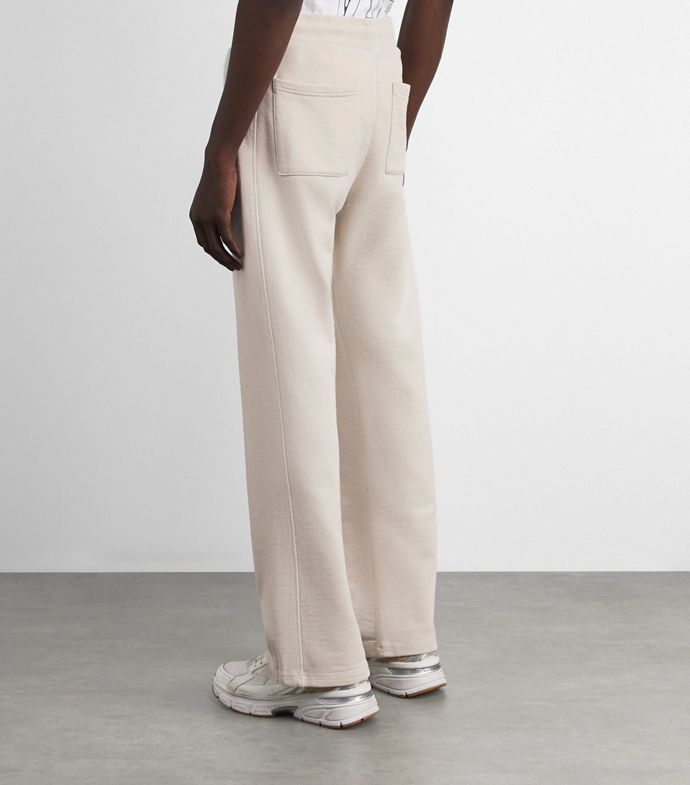 Cotton-Blend Logo Sweatpants SAND 380 Image 4