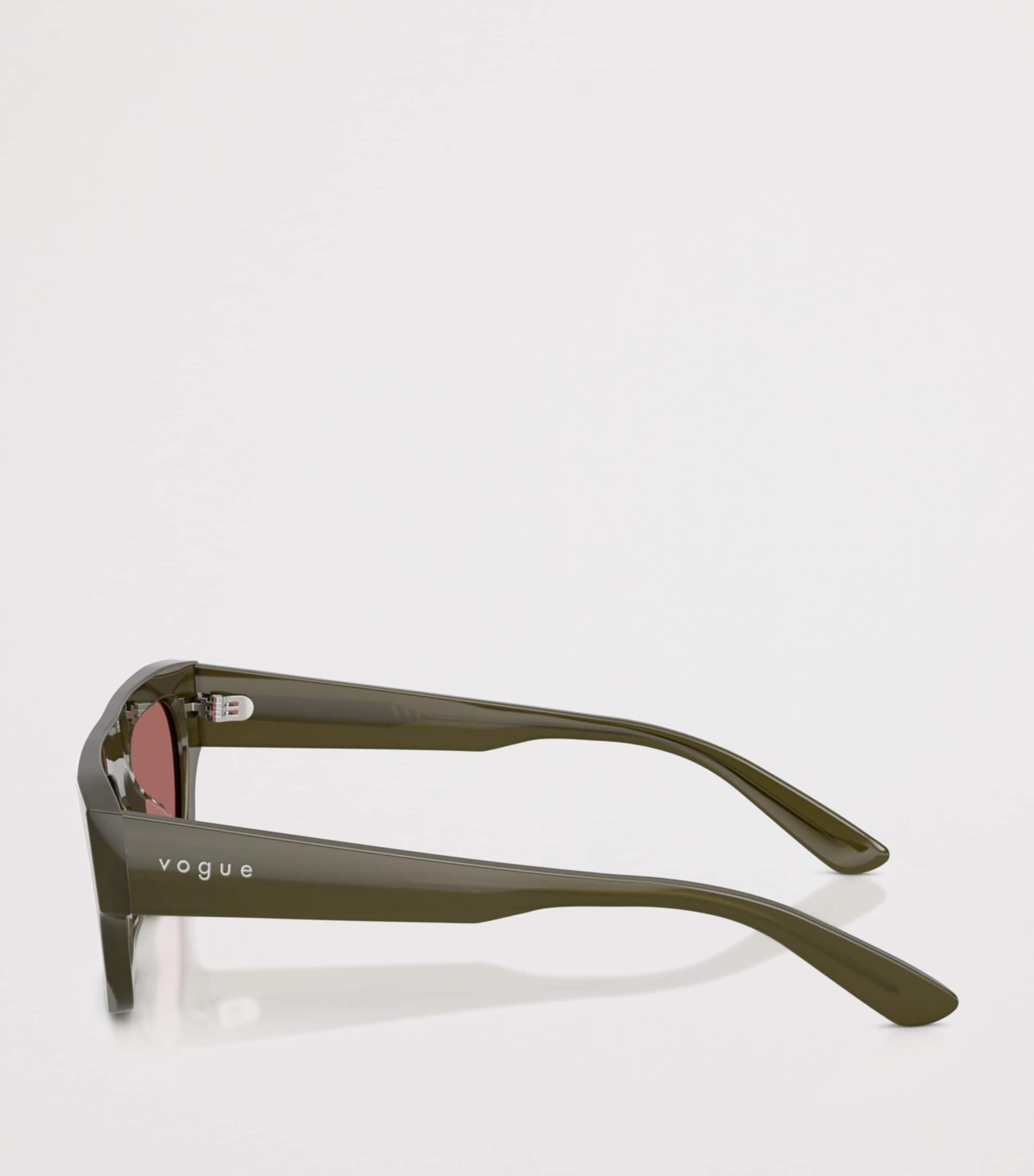 Vogue Rectangular Sunglasses Green Image 3