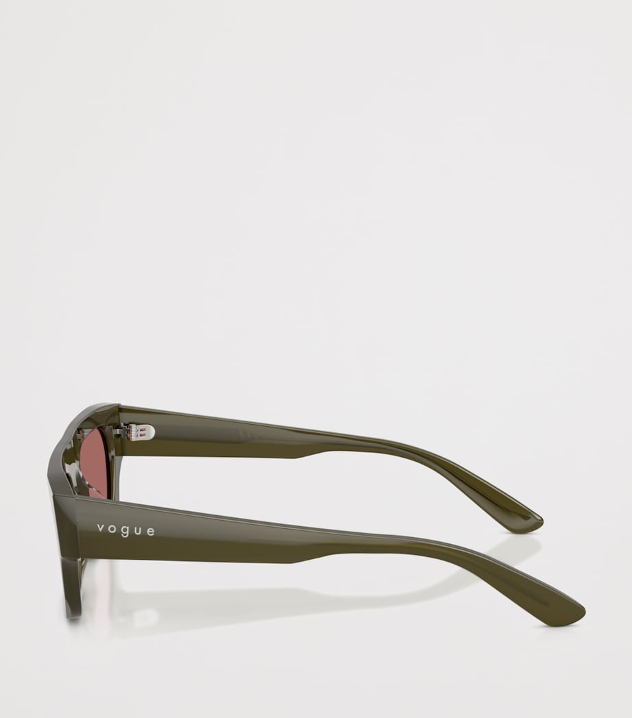 Vogue Rectangular Sunglasses Green Image 3