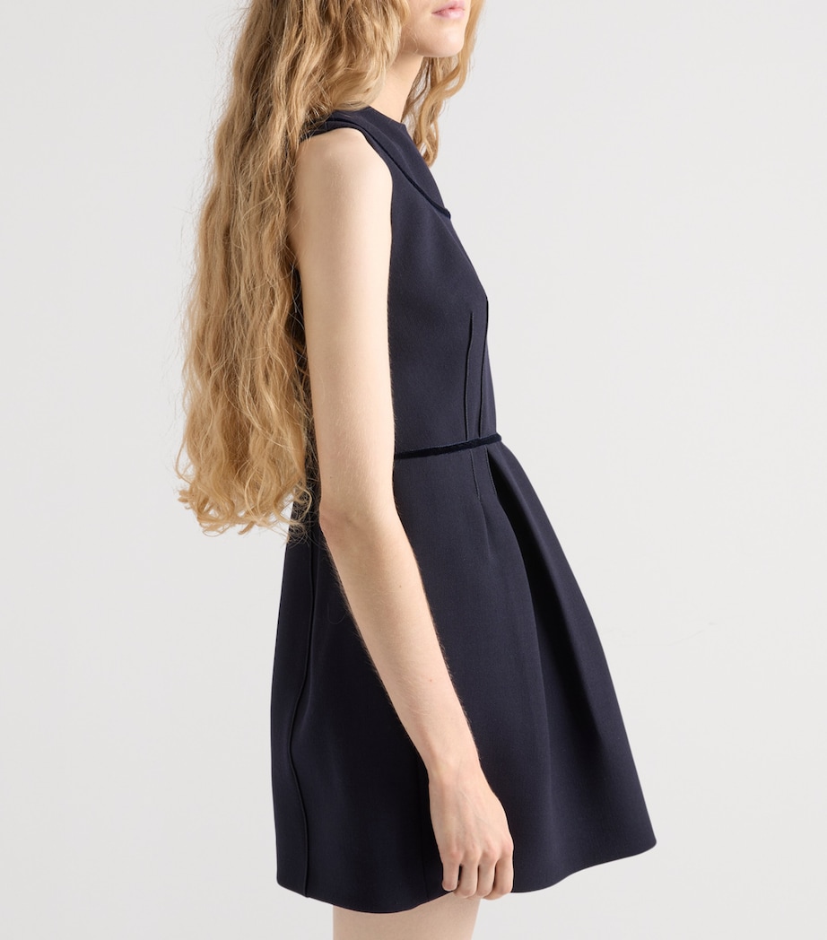 Wool Natté Sleeveless Mini Dress F0008 Image 4