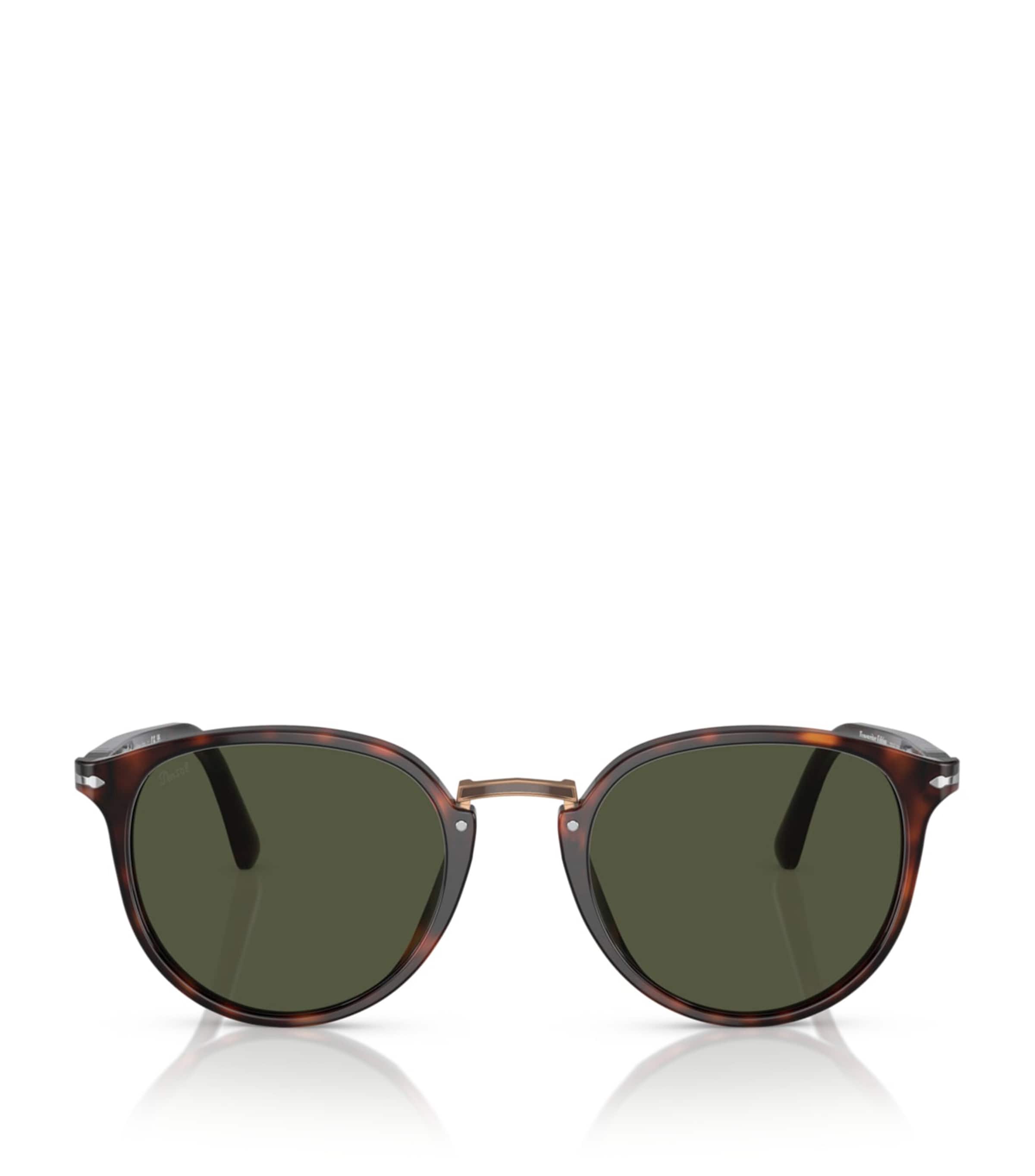 Persol Acetate Rounded Square Sunglasses Brown Image 1