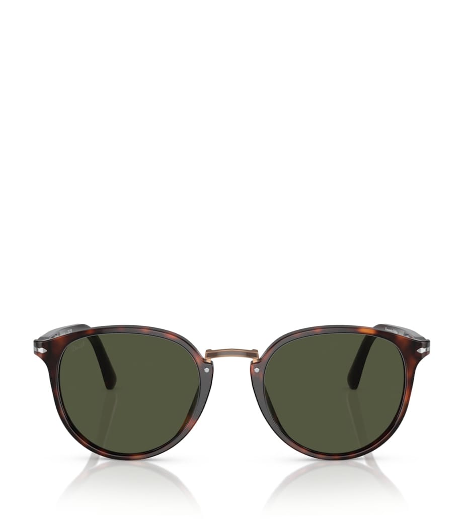 Persol Acetate Rounded Square Sunglasses Brown Image 1