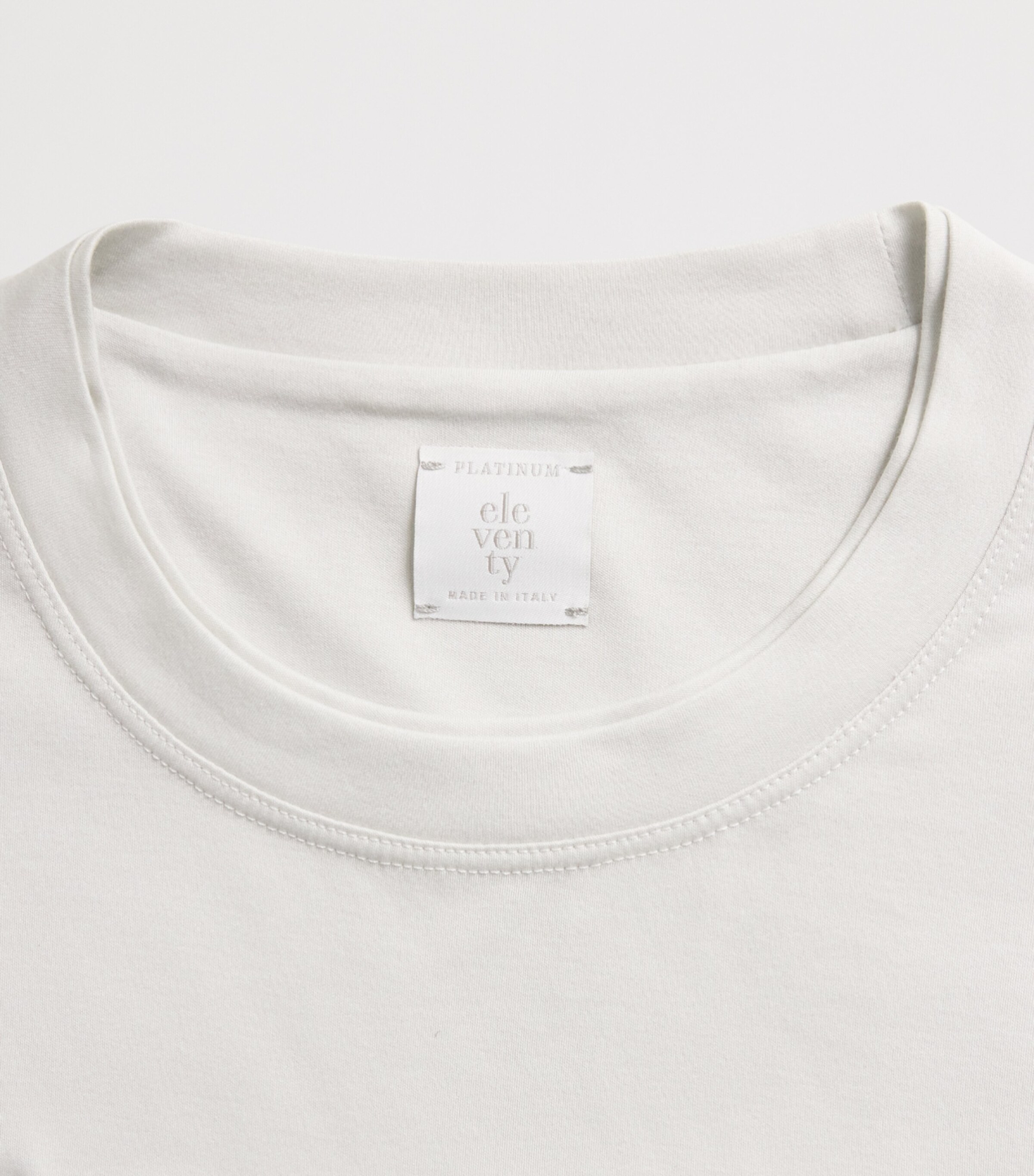 Eleventy Mens Cotton-Modal T-Shirt Sabbia Image 6