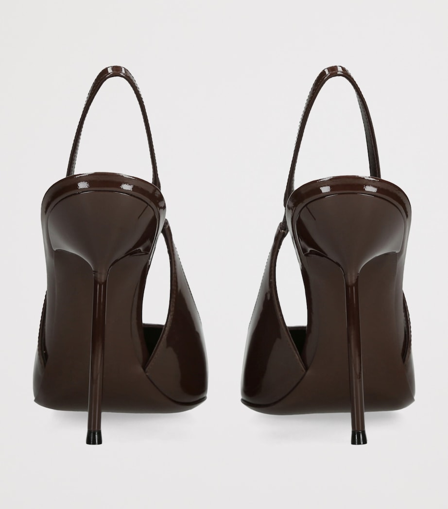 Paris Texas Patent Leather Lidia Slingback Pumps 105 Brown Image 2