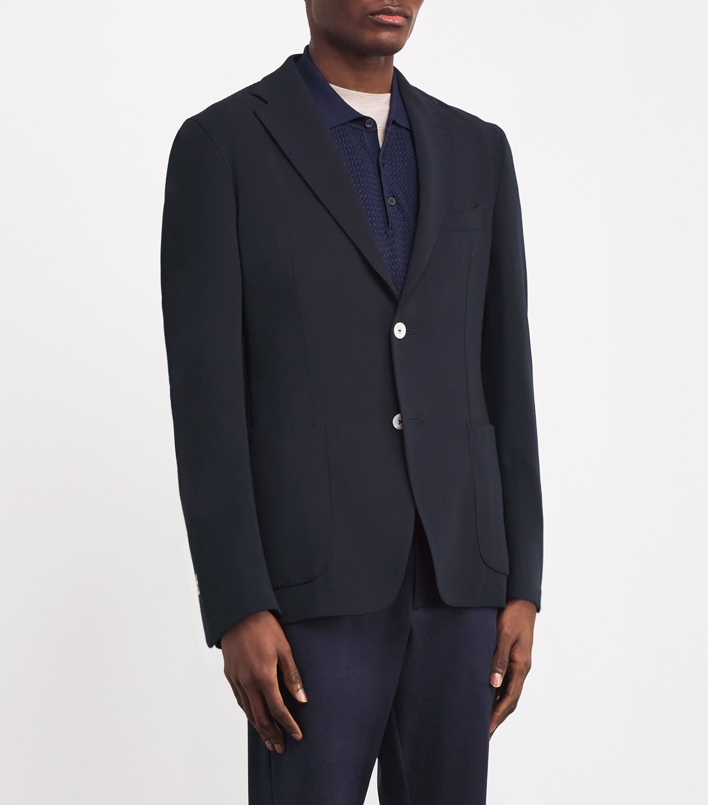 Stretch-Wool Blazer 16 NAVY Image 3