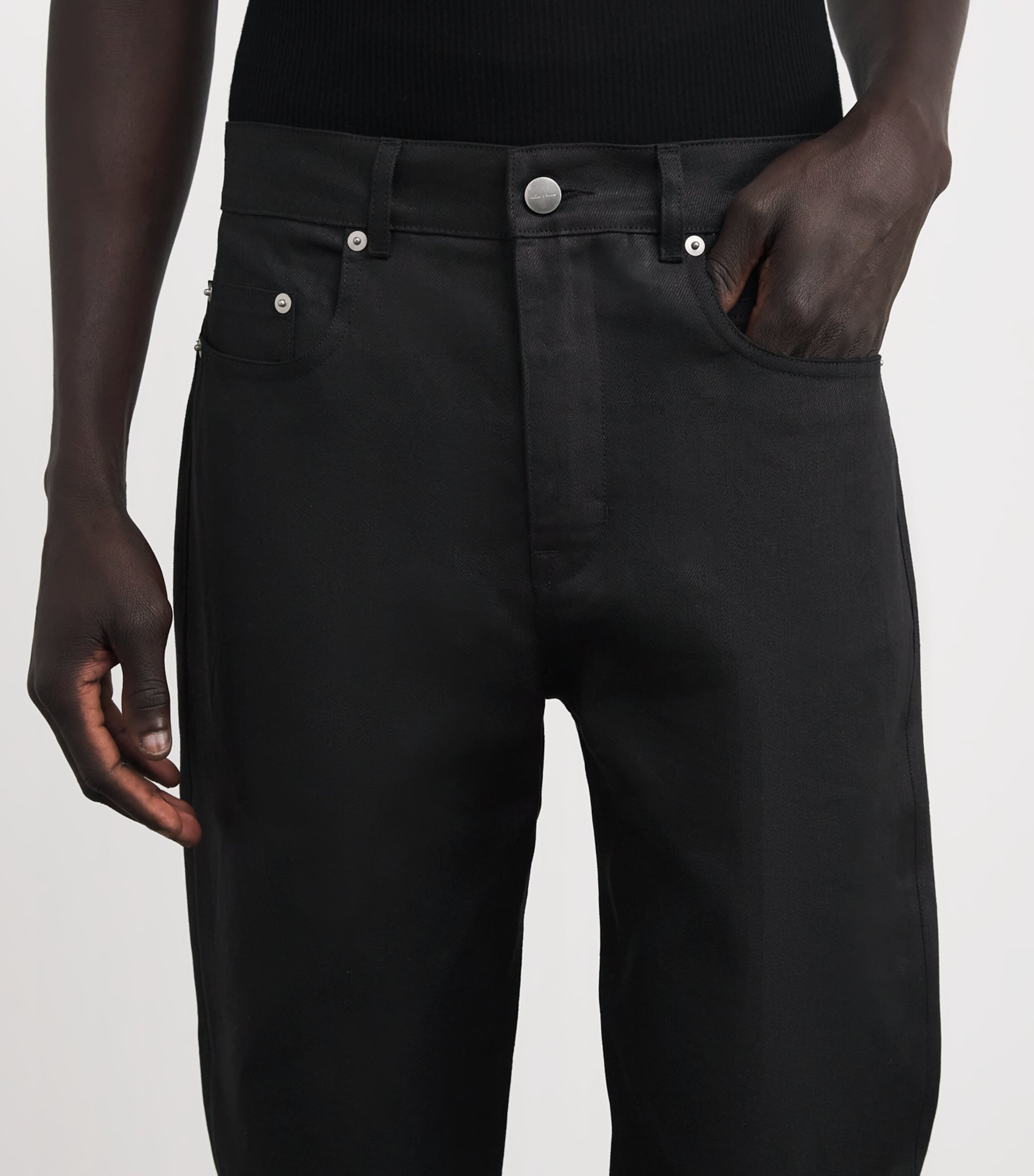 Rick Owens Black Linen Headon Utility Jeans | Harrods US