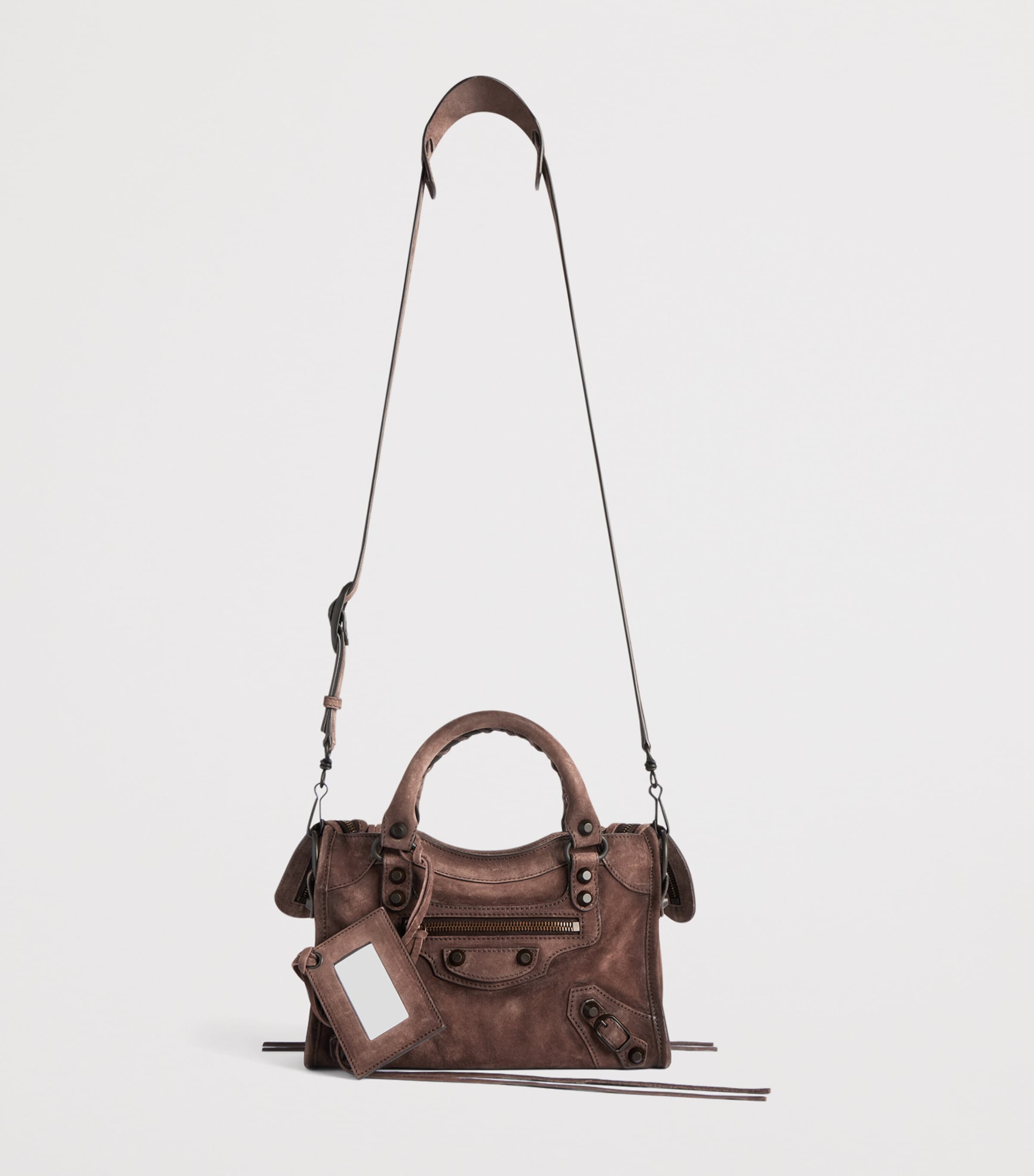 Balenciaga Mini Suede Le City Top-Handle Bag Image 2