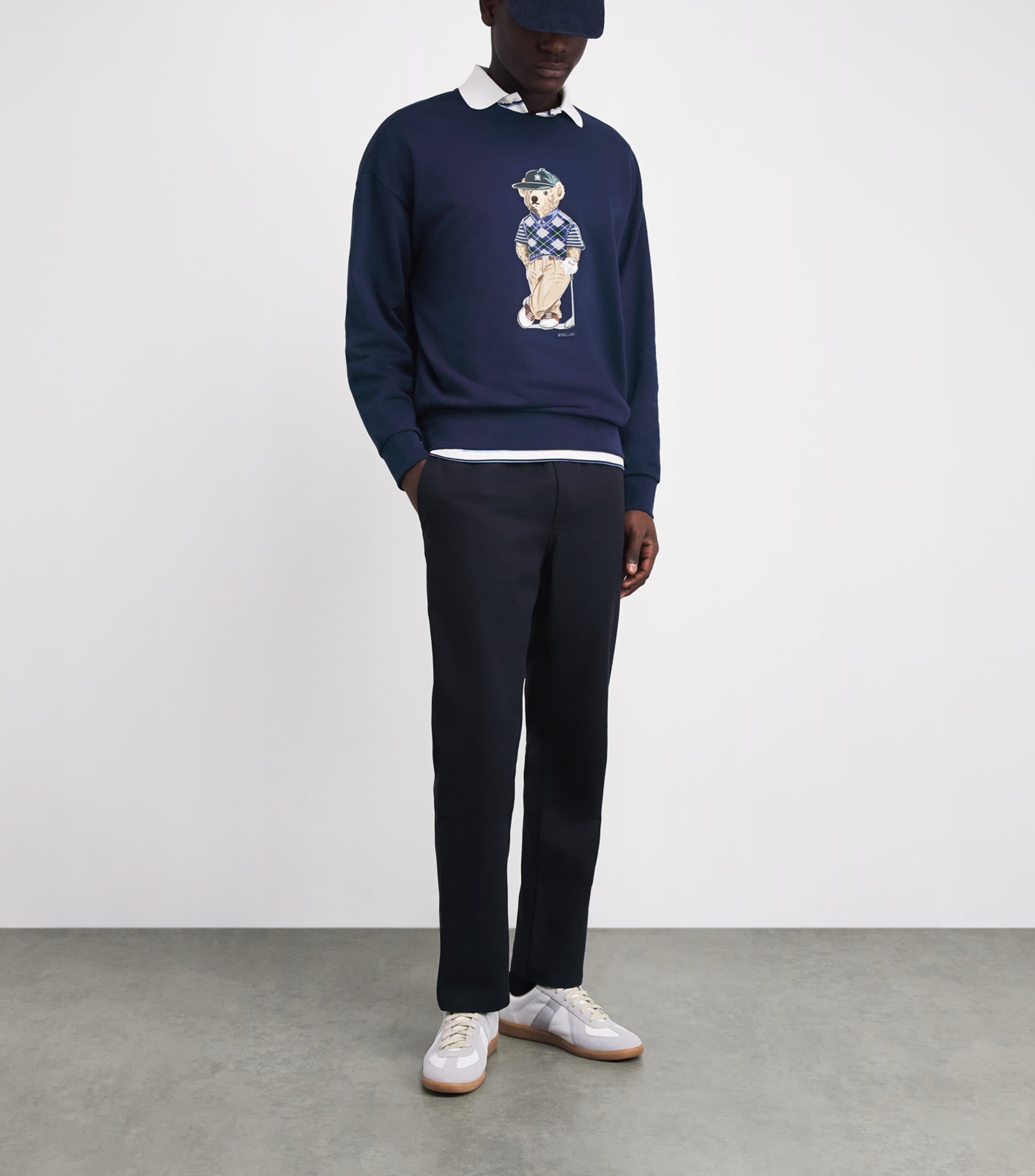 Cotton-Blend Relaxed Fit Polo Bear Sweatshirt REFINED NAVY Image 2