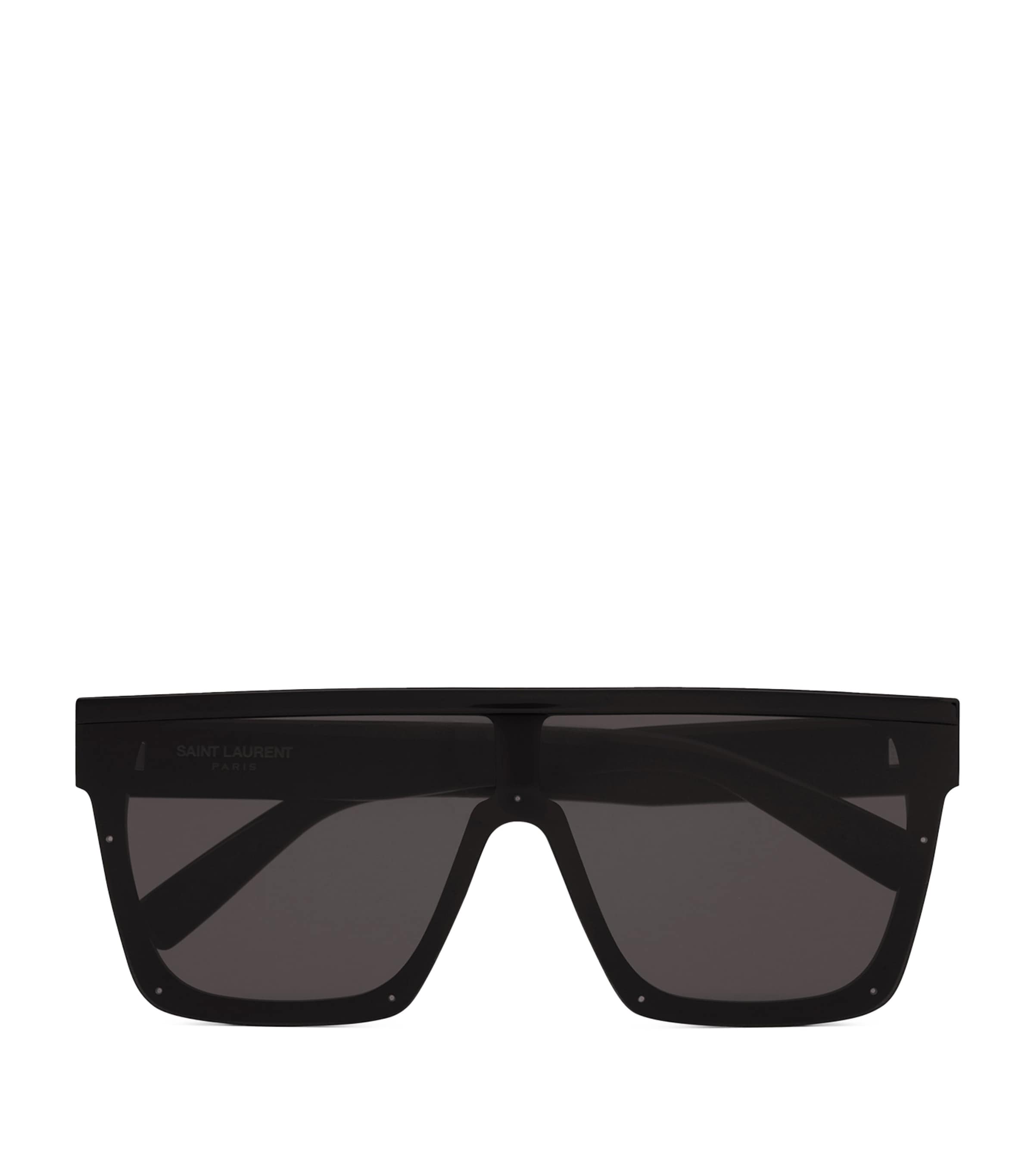 Saint Laurent Rectangular Sunglasses In Black