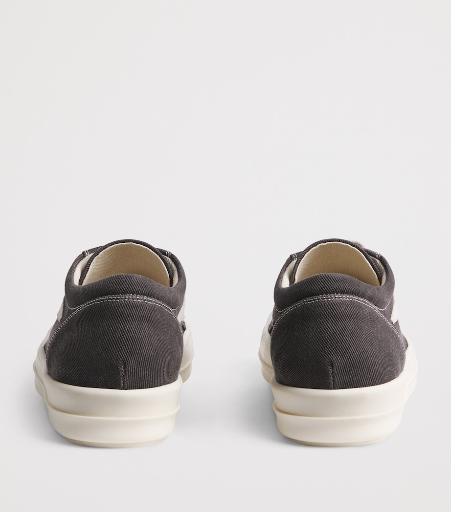 Rick Owens Canvas Vintage Sneakers Grp/mlk/mlk Image 4