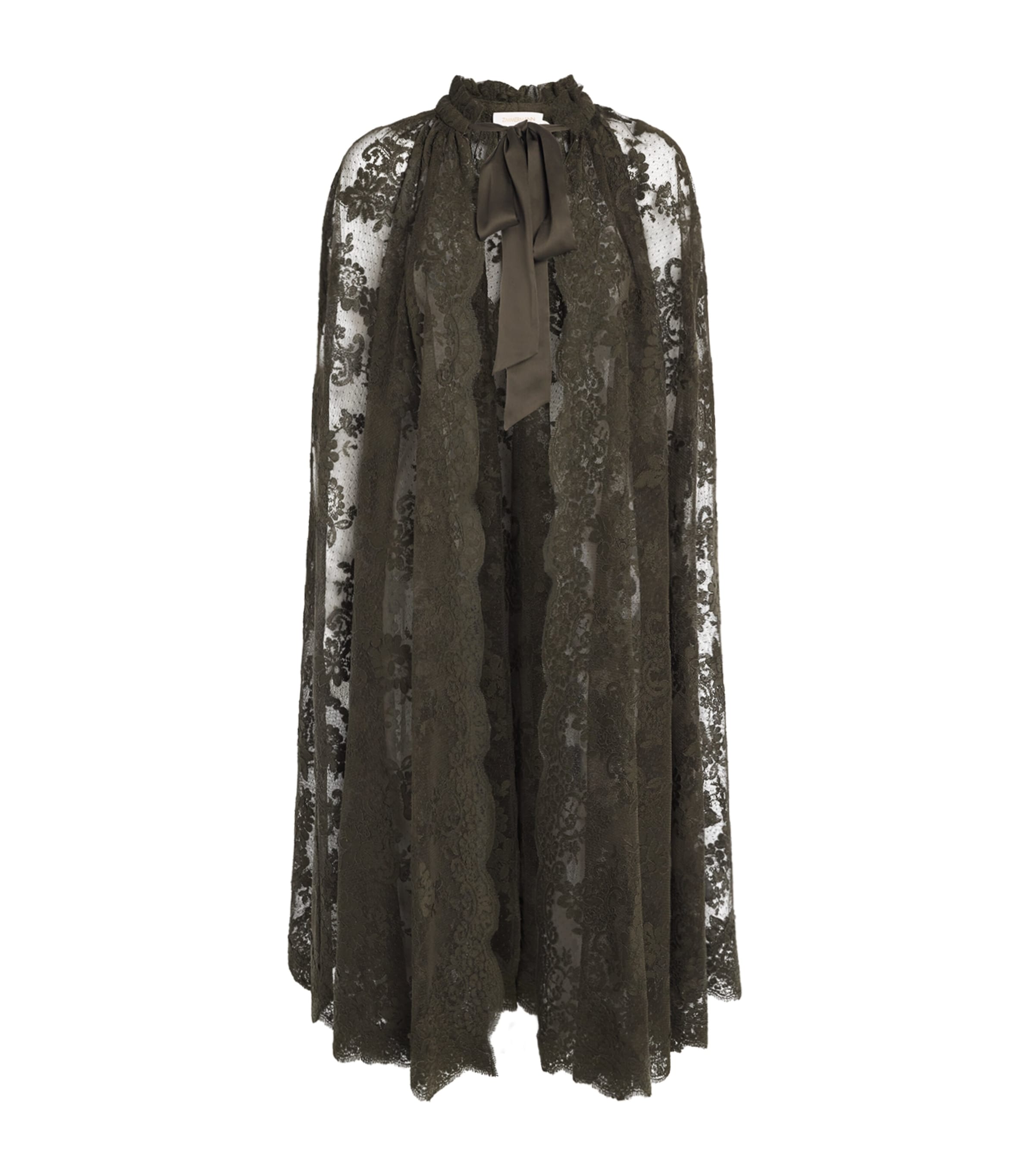 Zimmermann Lace Memento Cape In Brown
