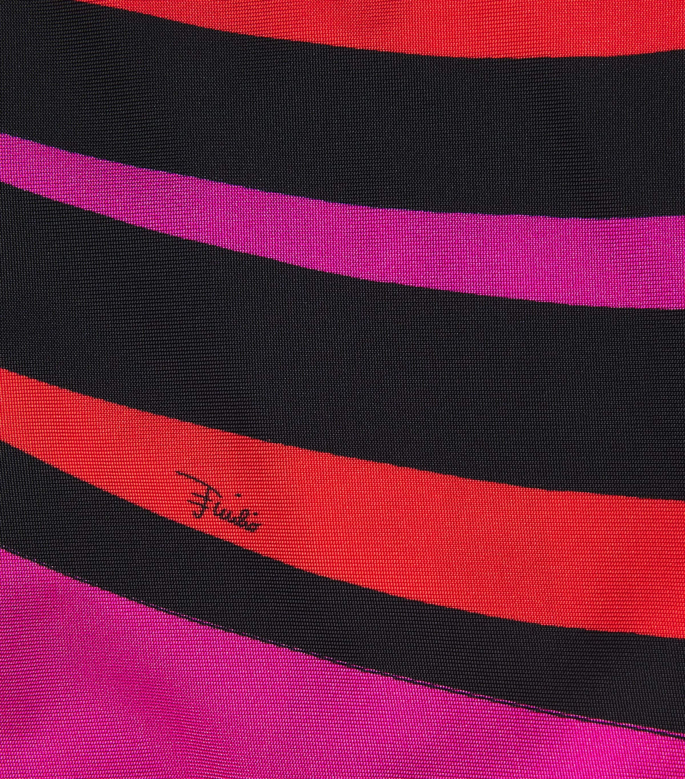 PUCCI Womens Satin Marmo Mini Dress Fuchsia Image 6