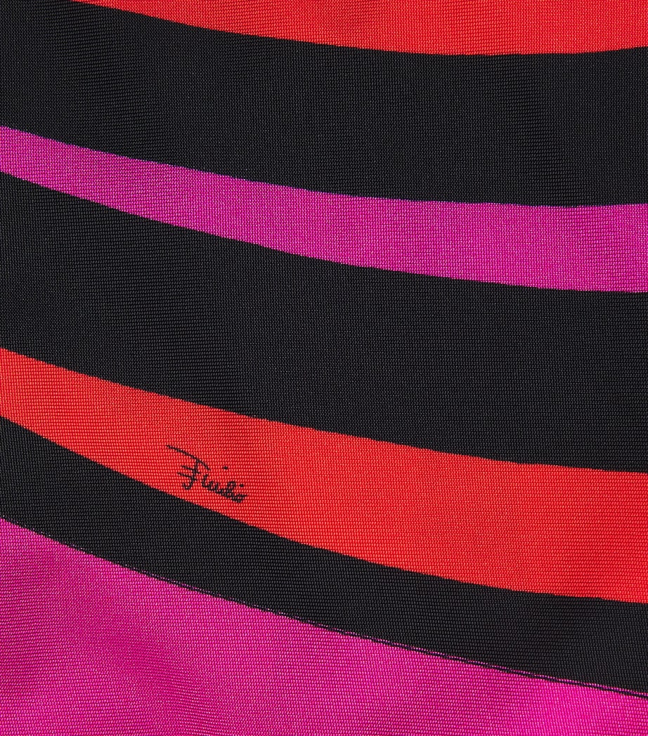 PUCCI Womens Satin Marmo Mini Dress Fuchsia Image 6