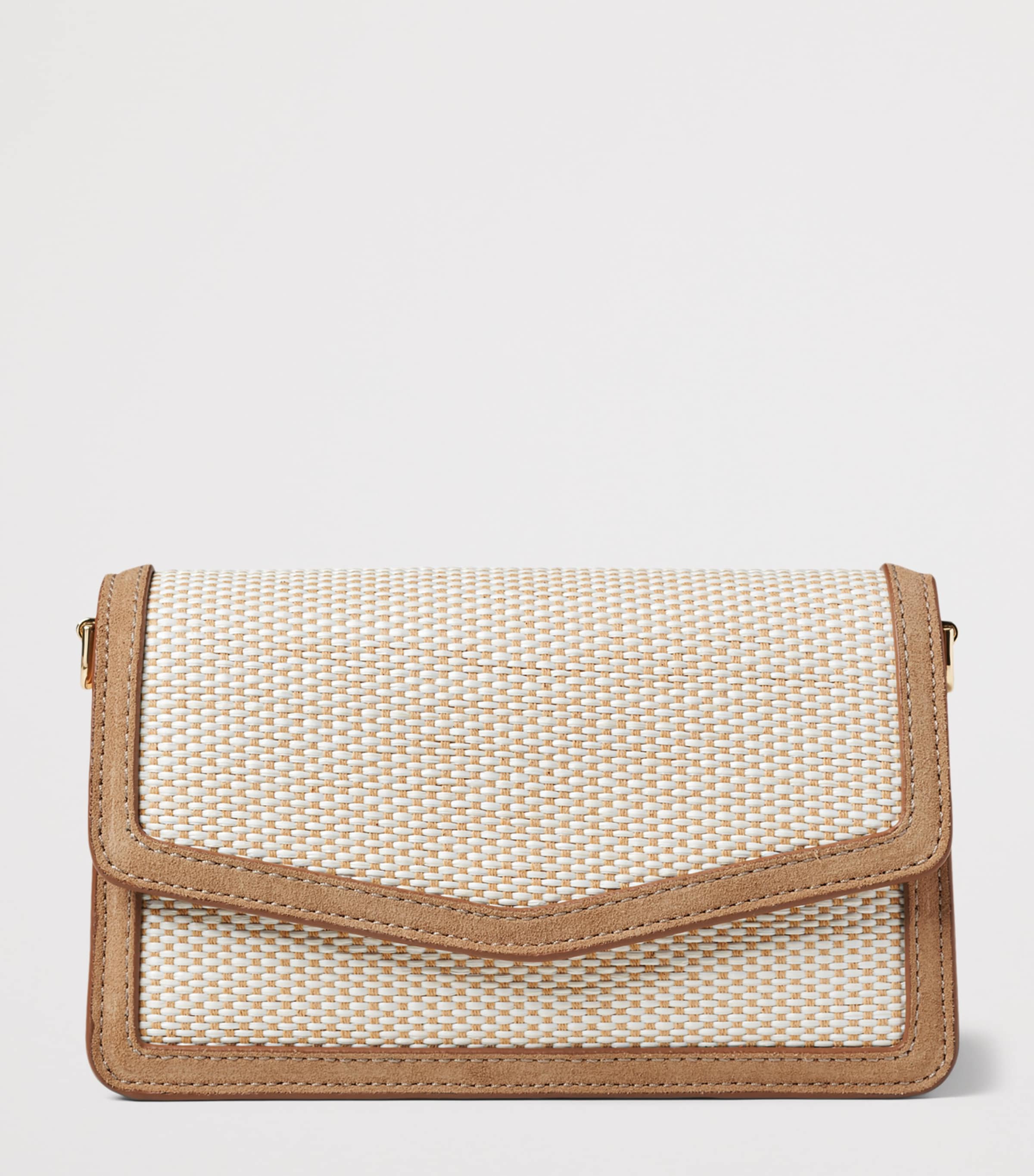 Aspinal Of London Raffia Eliza Clutch Bag Ivory Image 2