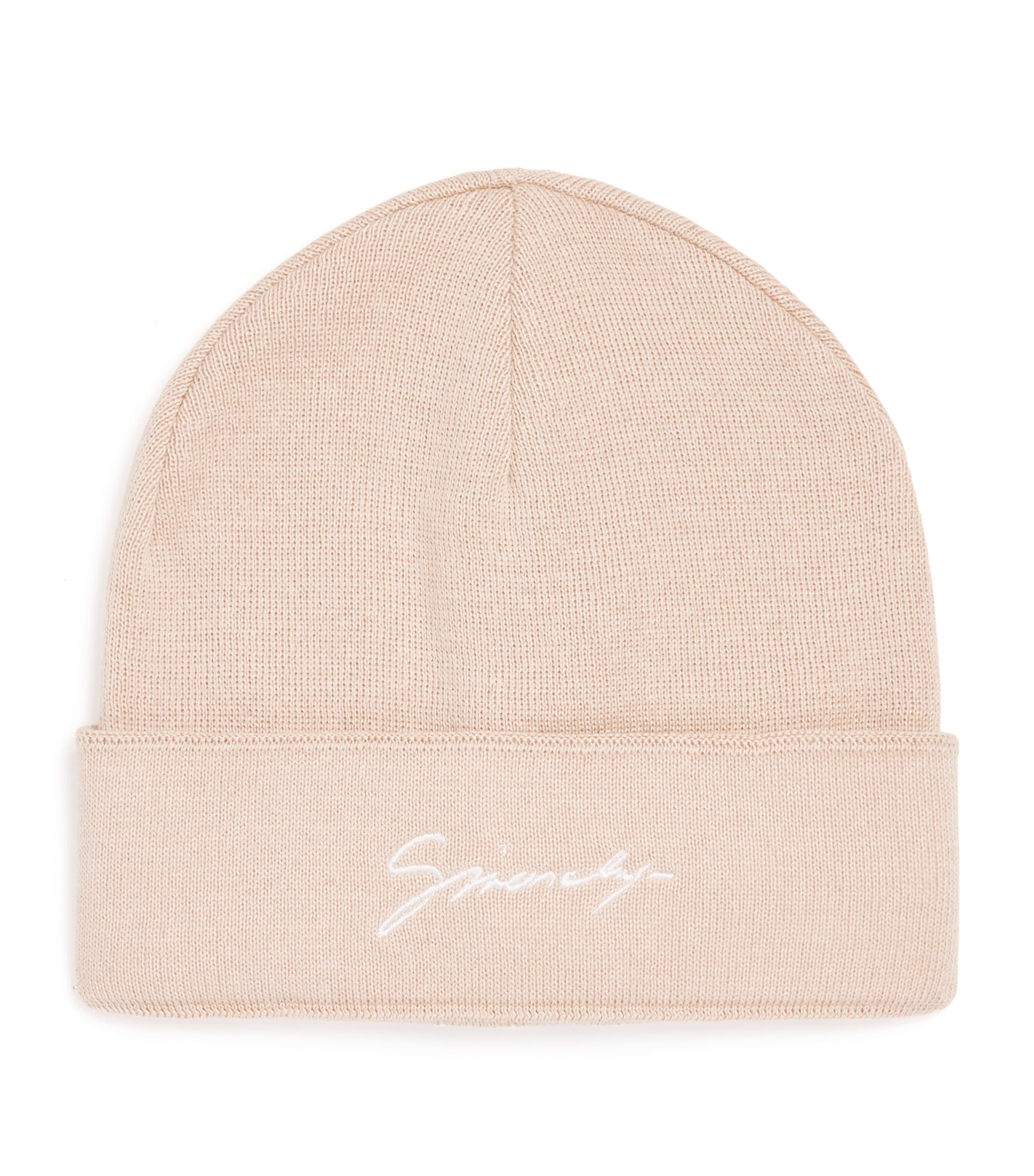 Givenchy Kids Cotton-Cashmere Logo Beanie Cream Image 1