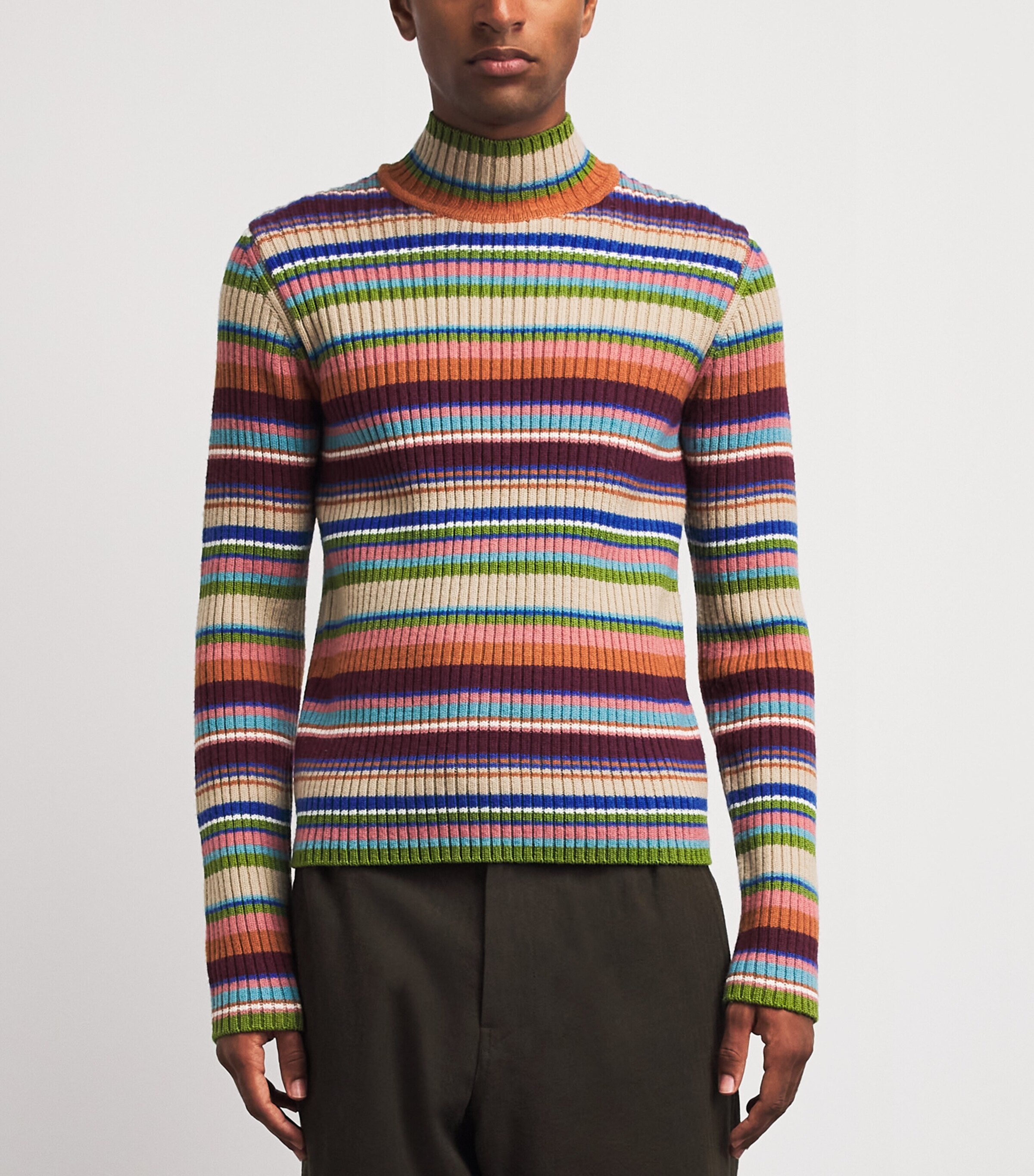 DRIES VAN NOTEN Wool Striped Sweater Old Image 4