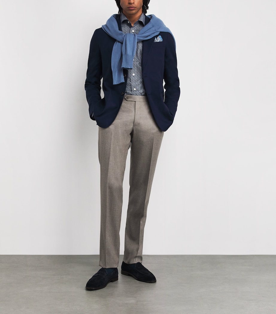 Silk Paisley Pocket Square LIGHT BLUE Image 3