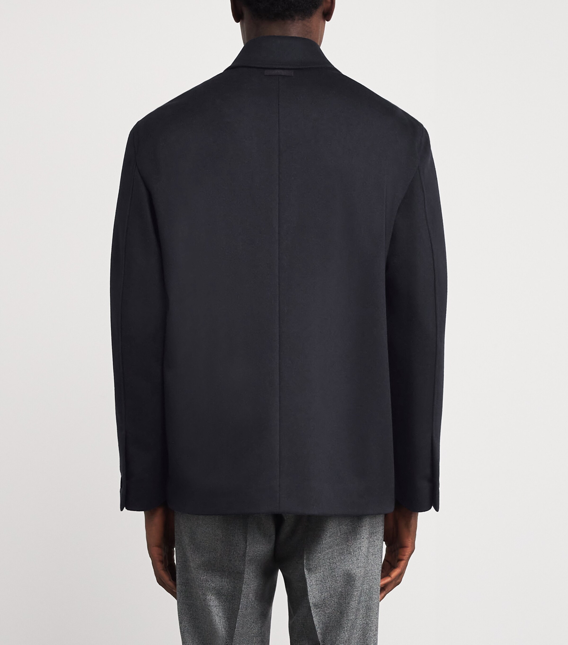 Virgin Wool Overshirt 850 NAVY Image 4