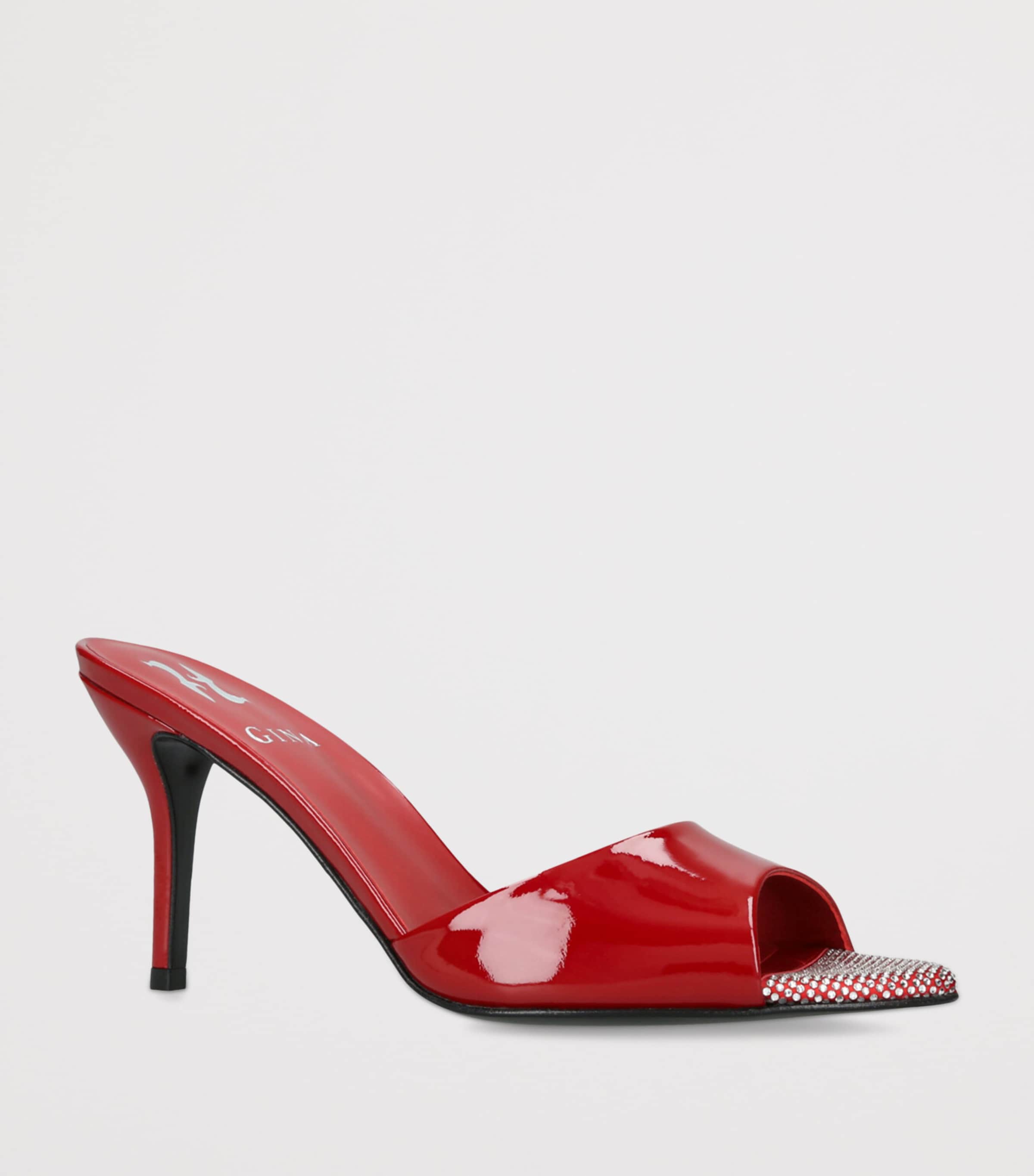Gina Leather Marmont Heeled Mules 85 Red Image 3