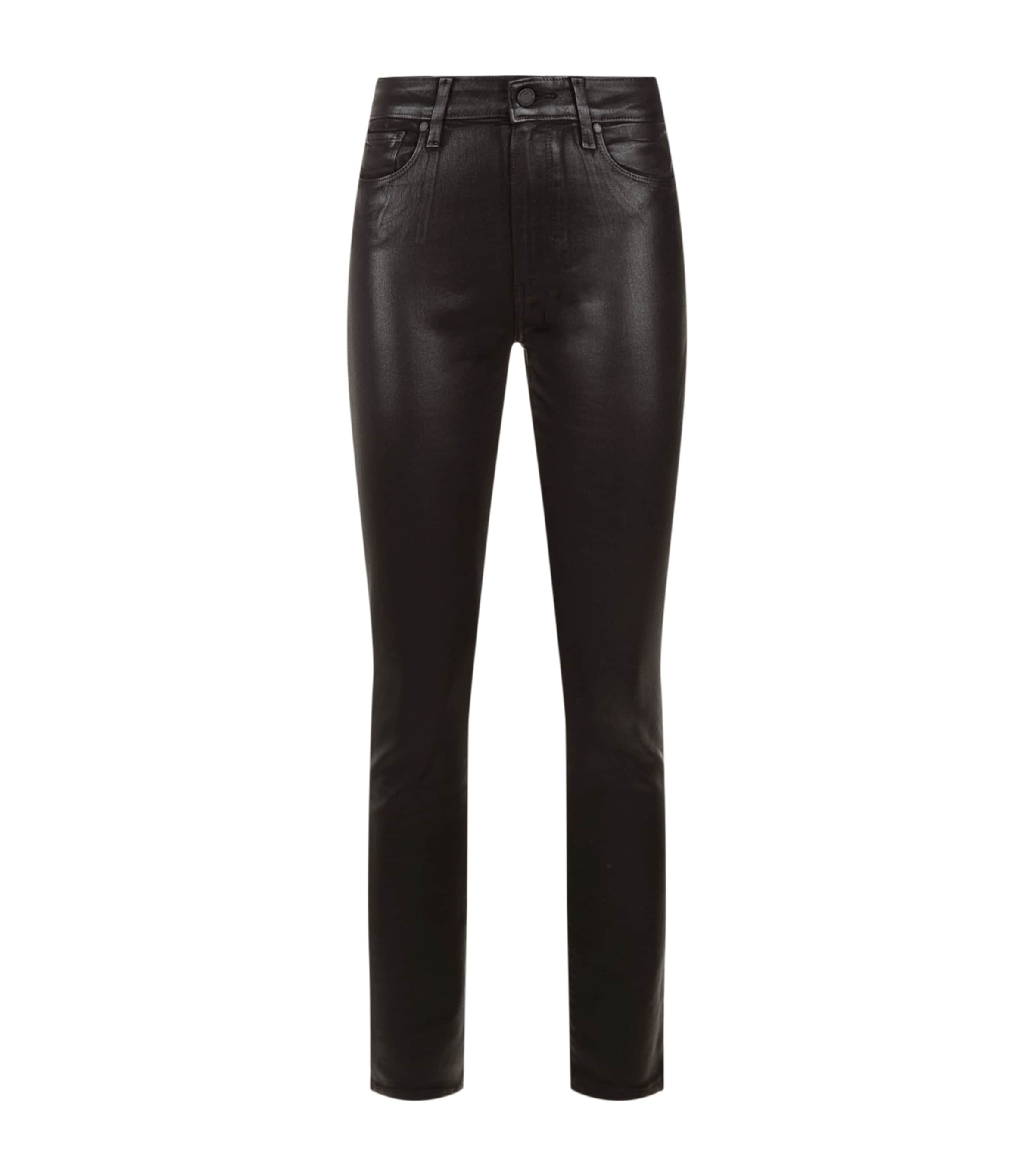 Hoxton Coated Skinny Jeans BLACK FOG LUXE Image 2