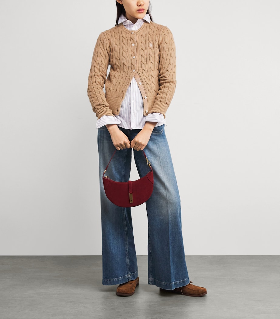 Cotton Cable-Knit Cardigan VINTAGE KHAKI Image 2