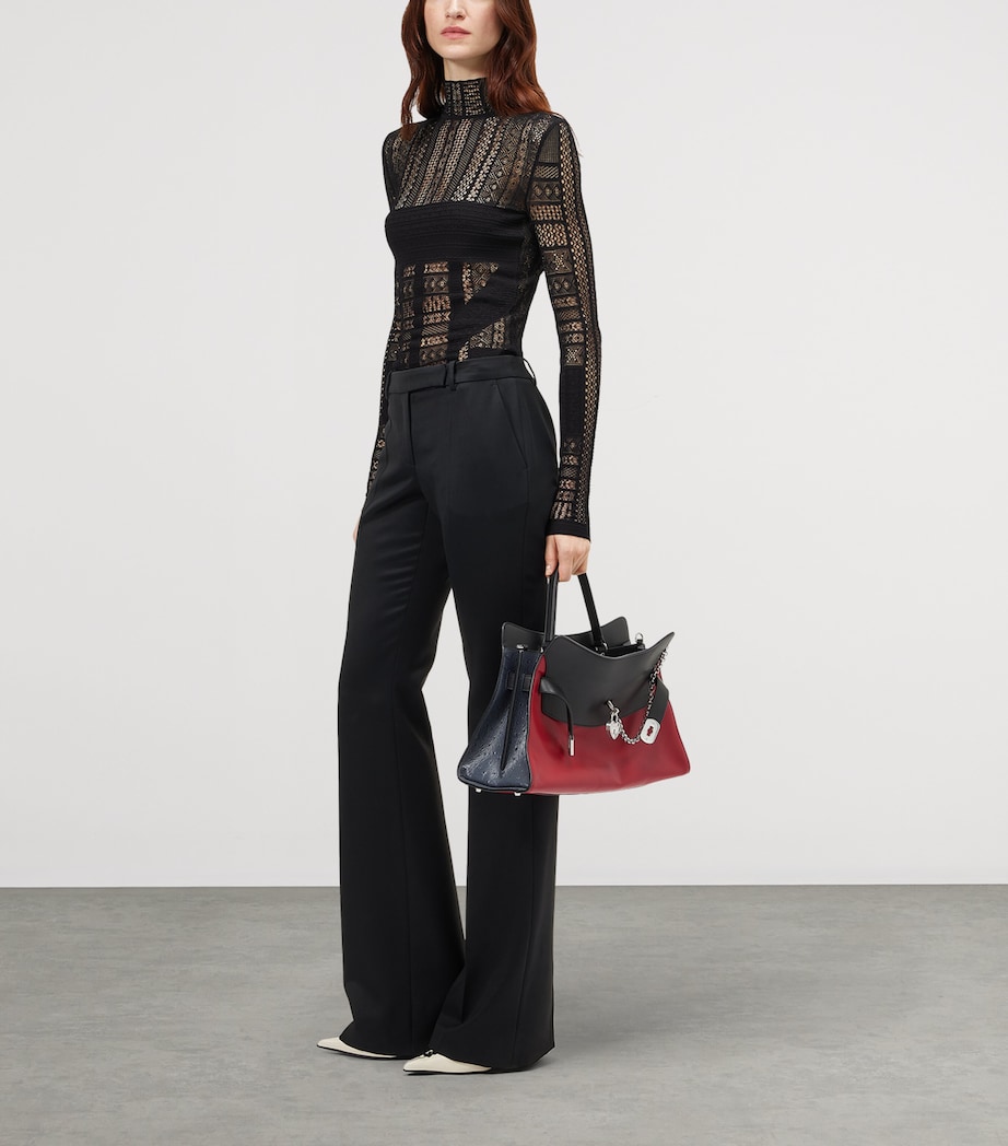 McQueen Womens Wool Bootcut Trousers Image 3
